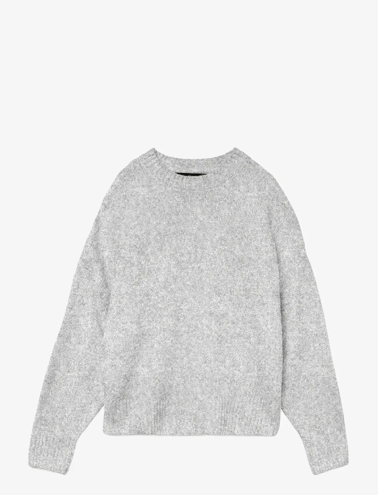 Vero Moda - VMBOOM LS O-NECK PULLOVER GA NOOS - džemperi - light grey melange - 1