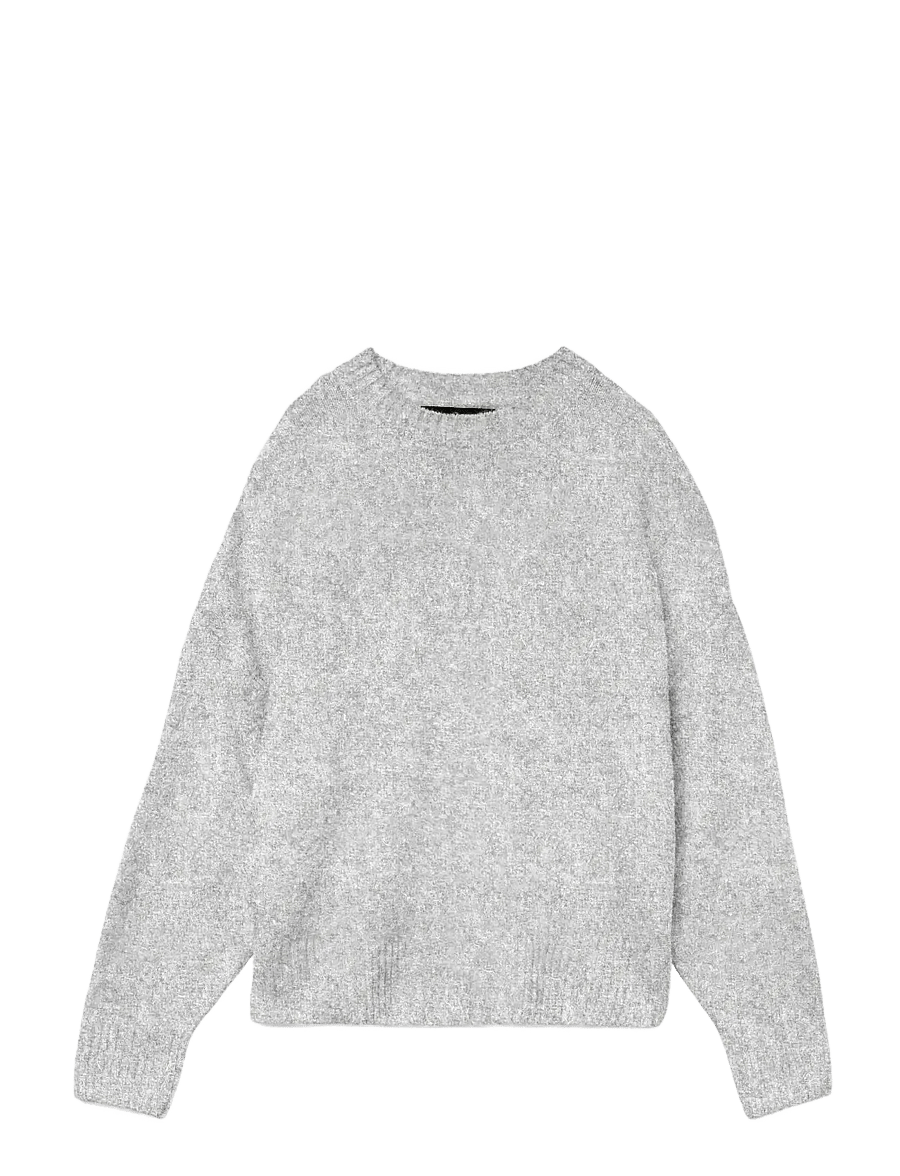 Vero Moda - VMBOOM LS O-NECK PULLOVER GA NOOS - striktrøjer - light grey melange - 1
