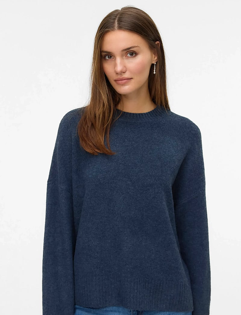 Vero Moda - VMBOOM LS O-NECK PULLOVER GA NOOS - pullover - navy blazer - 3