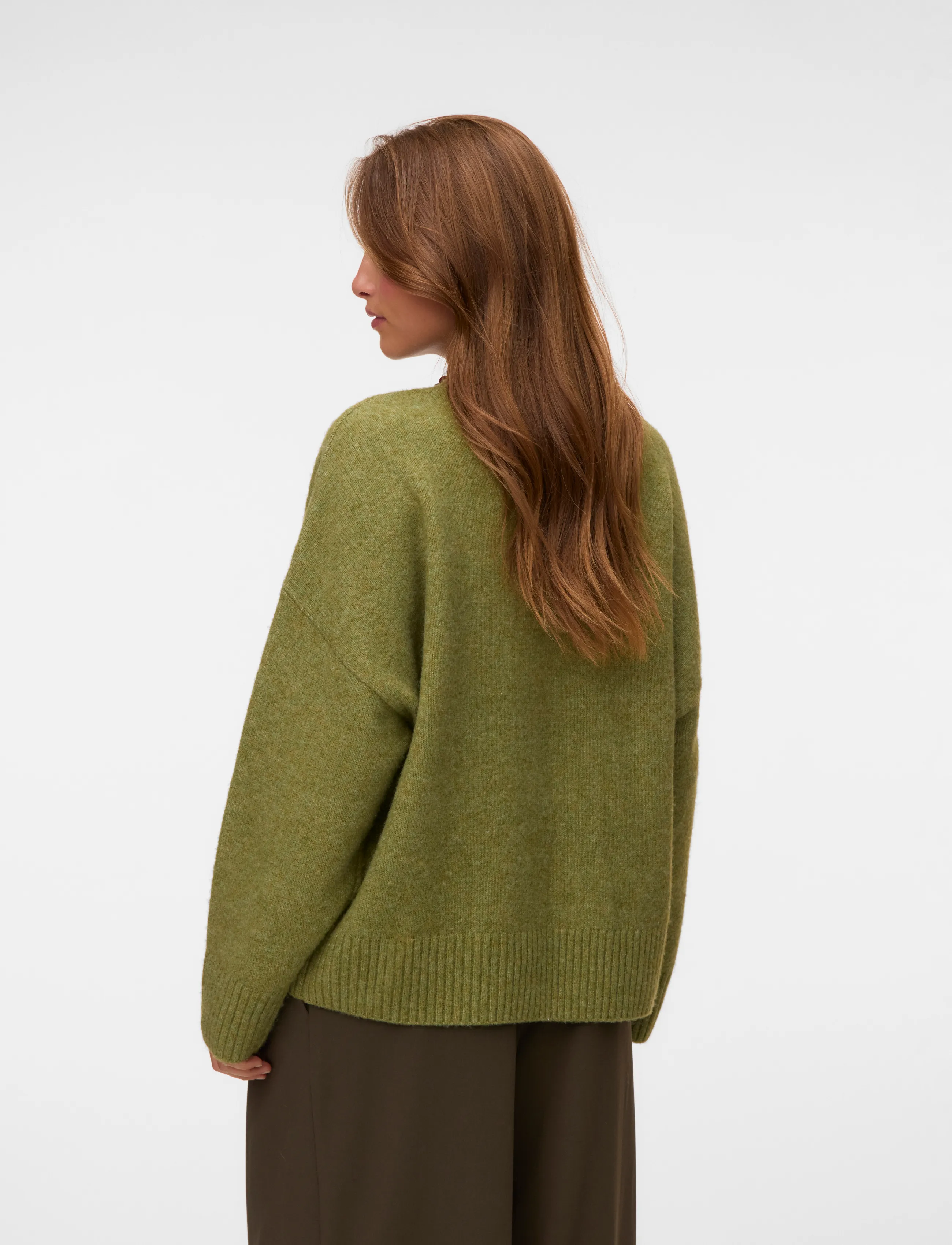 Vero Moda - VMBOOM LS O-NECK PULLOVER GA NOOS - striktrøjer - sphagnum - 2