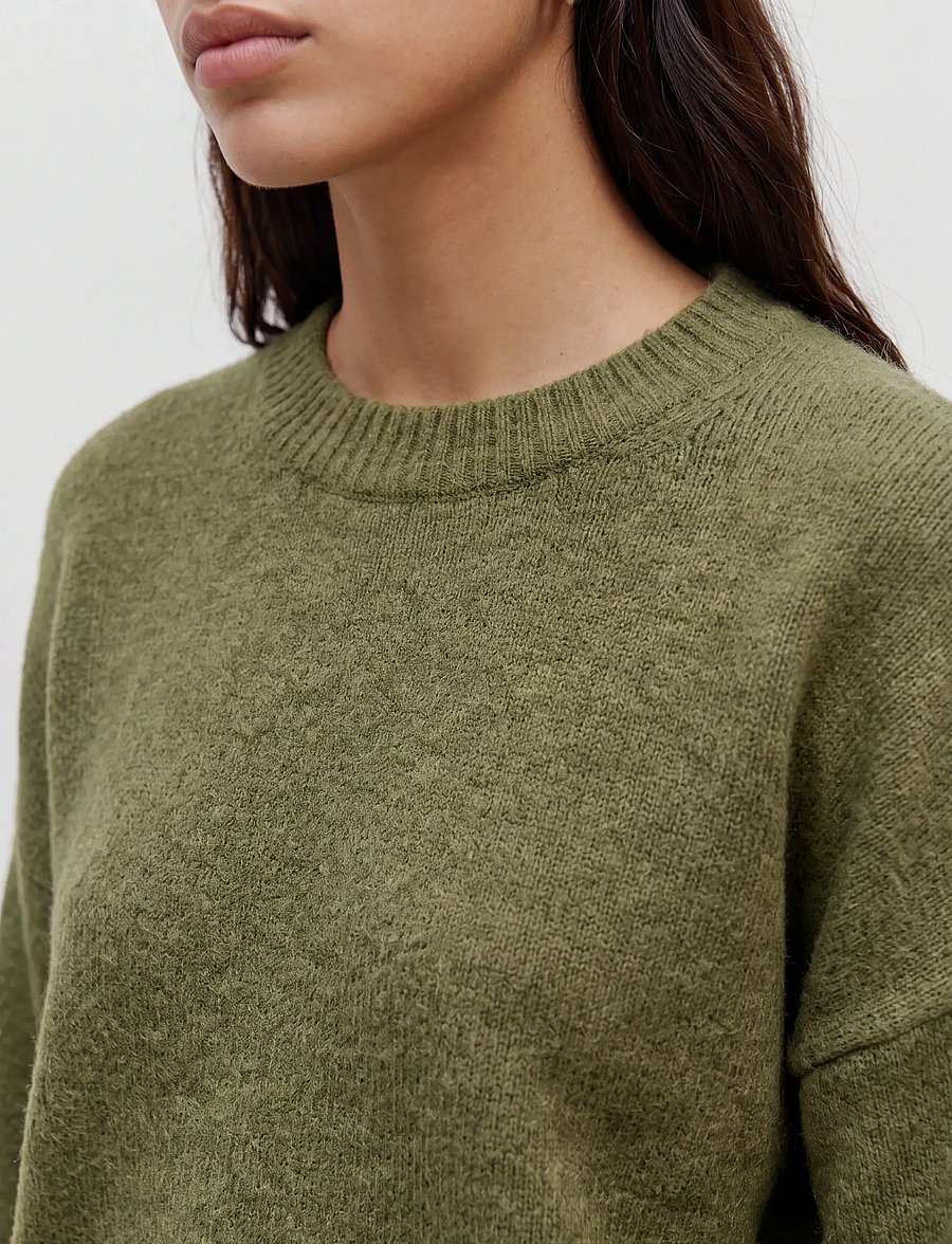 Vero Moda - VMBOOM LS O-NECK PULLOVER GA NOOS - striktrøjer - sphagnum - 4