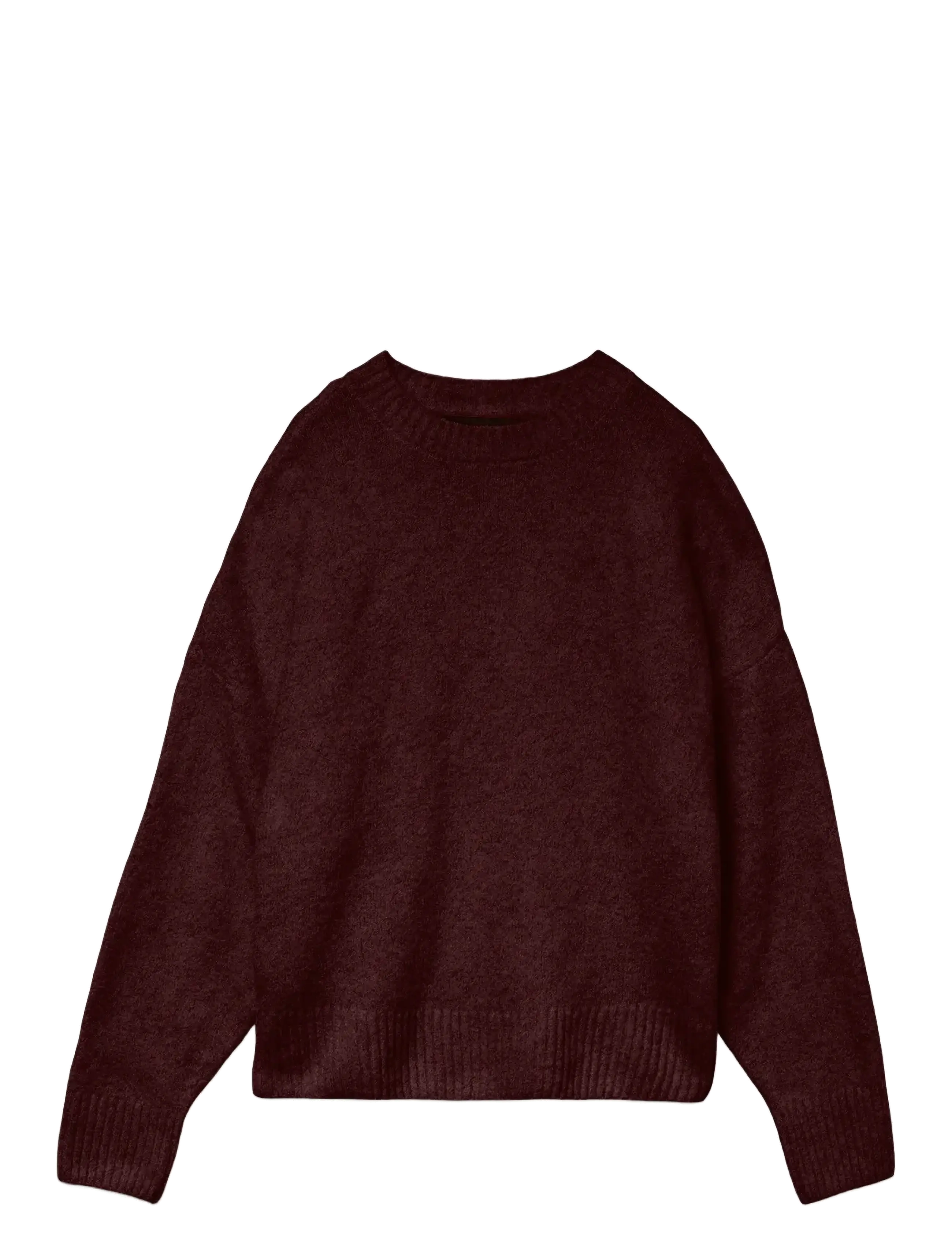 Vero Moda VMBOOM LS O-NECK PULLOVER GA NOOS - Tøj - TAWNY PORT / burgundy