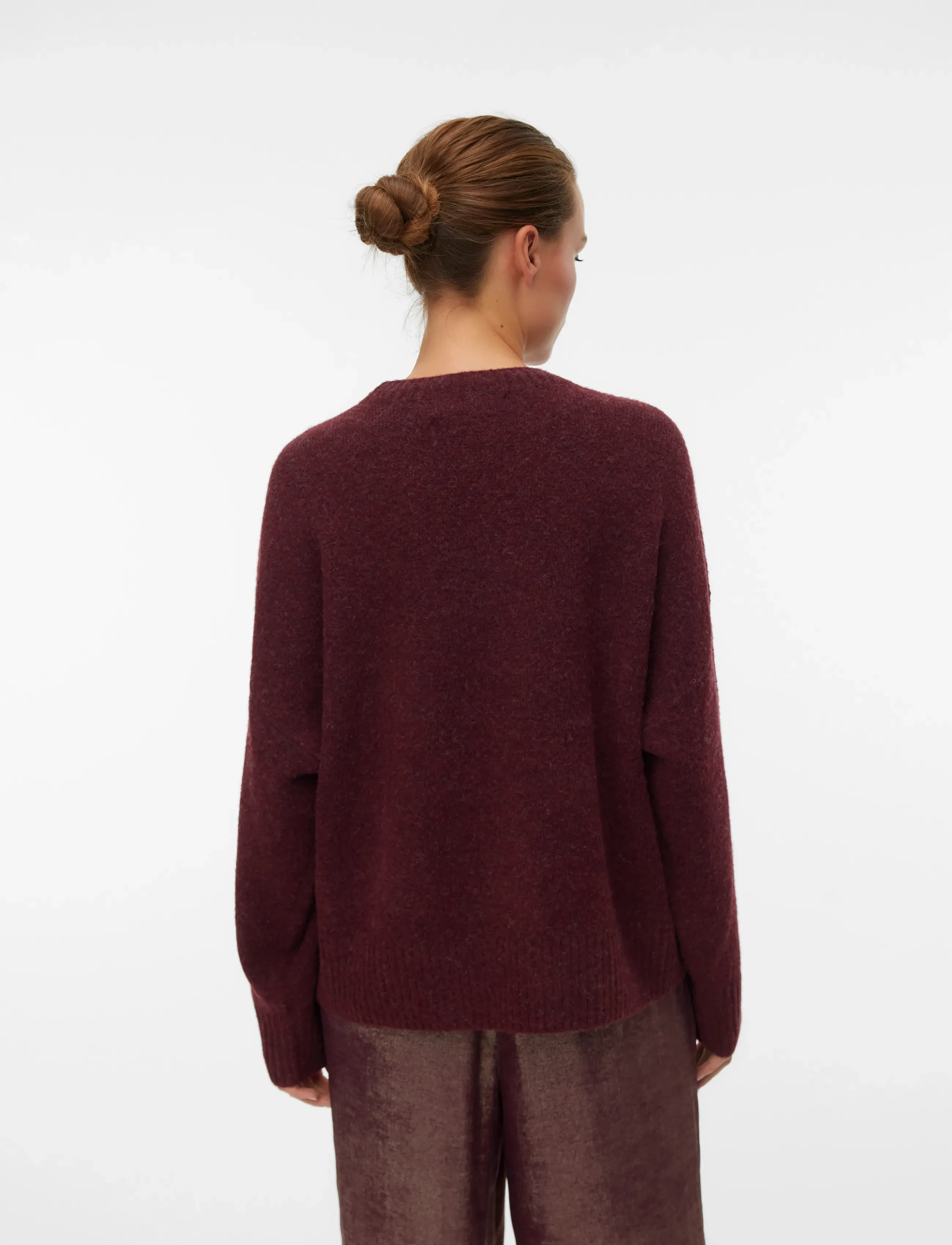 Vero Moda - VMBOOM LS O-NECK PULLOVER GA NOOS - neulepuserot - tawny port - 2