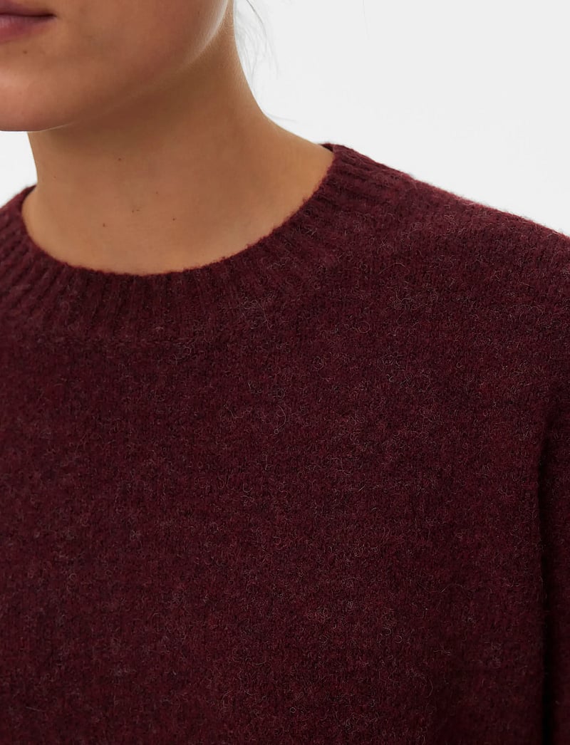 Vero Moda - VMBOOM LS O-NECK PULLOVER GA NOOS - sviitrid - tawny port - 4