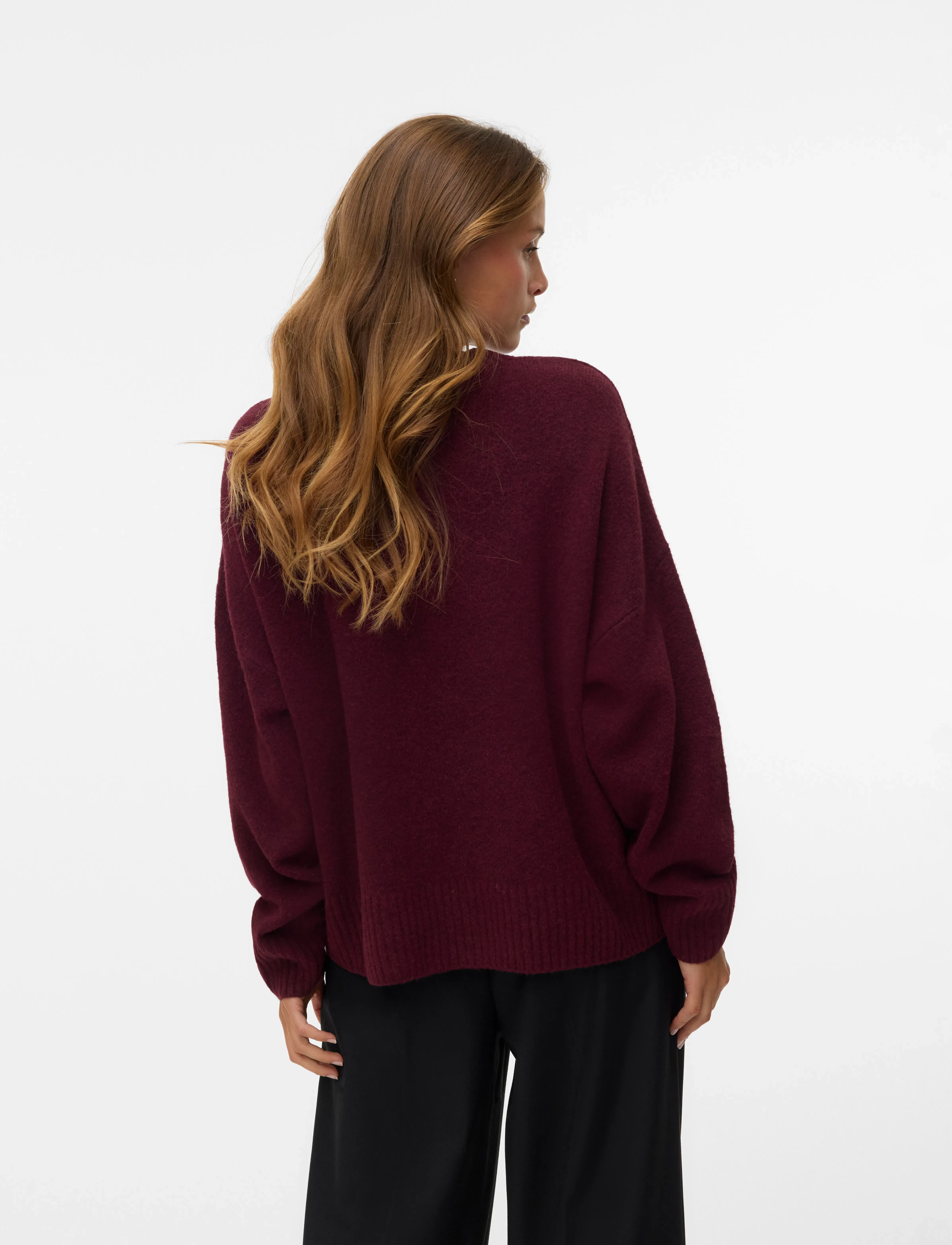 Vero Moda - VMBOOM LS O-NECK PULLOVER GA NOOS - pullover - winetasting - 2