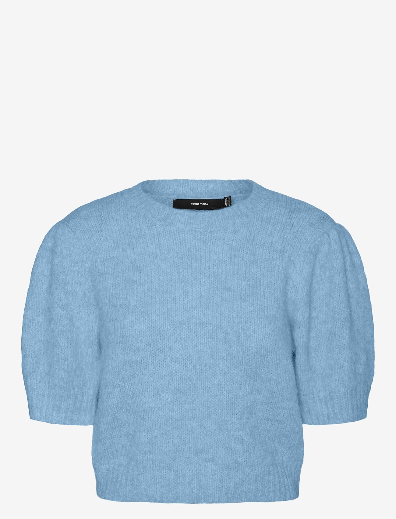 Vero Moda - VMNOVAH SS O-NECK PUFF PULLOVER GA NOOS - megztiniai - airy blue - 1