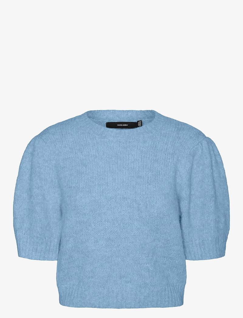 Vero Moda - VMNOVAH SS O-NECK PUFF PULLOVER GA NOOS - megztiniai - airy blue - 1