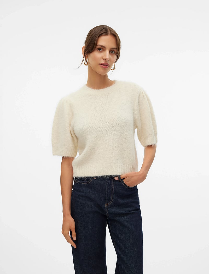 Vero Moda - VMNOVAH SS O-NECK PUFF PULLOVER GA NOOS - pullover - birch - 0