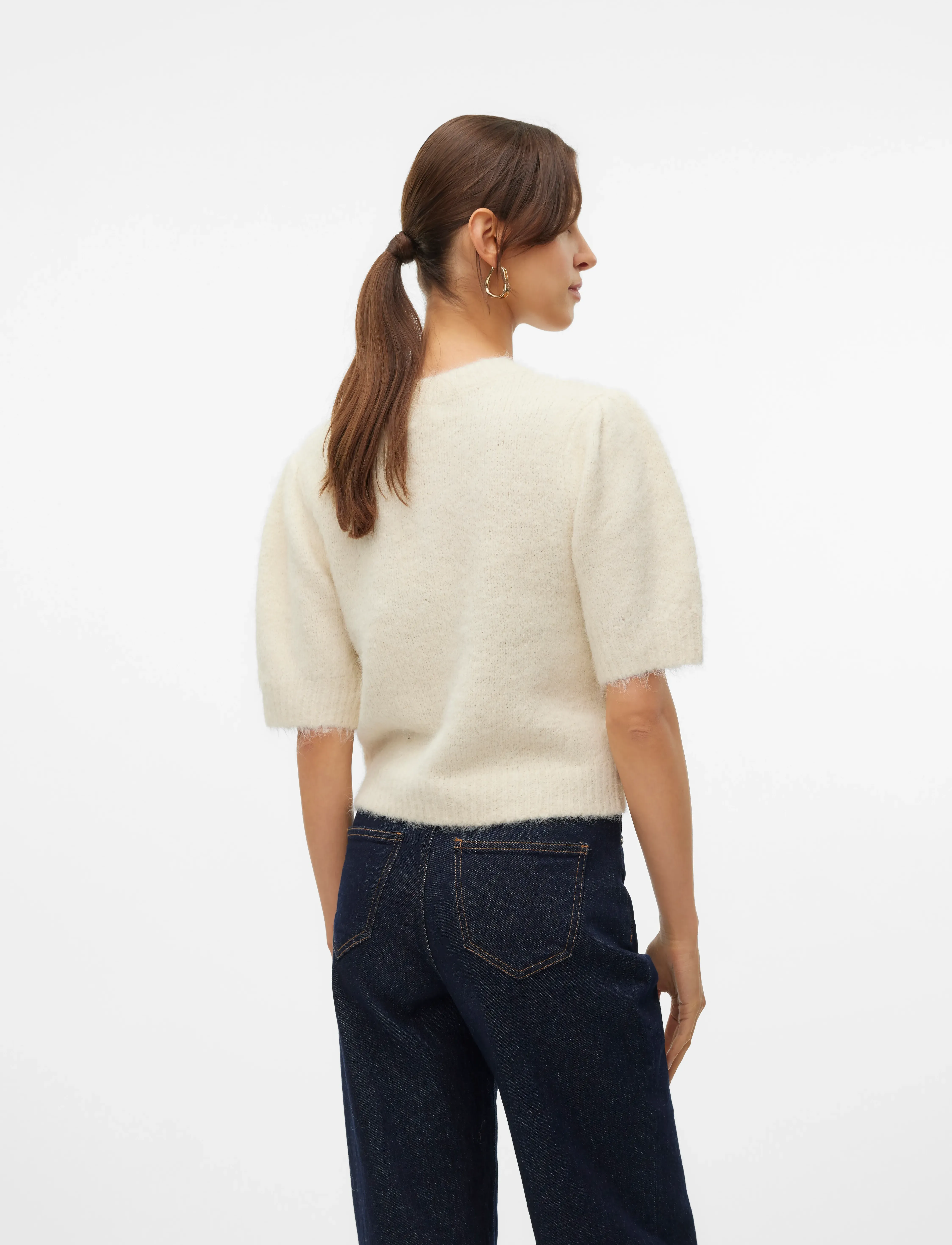 Vero Moda - VMNOVAH SS O-NECK PUFF PULLOVER GA NOOS - pullover - birch - 3