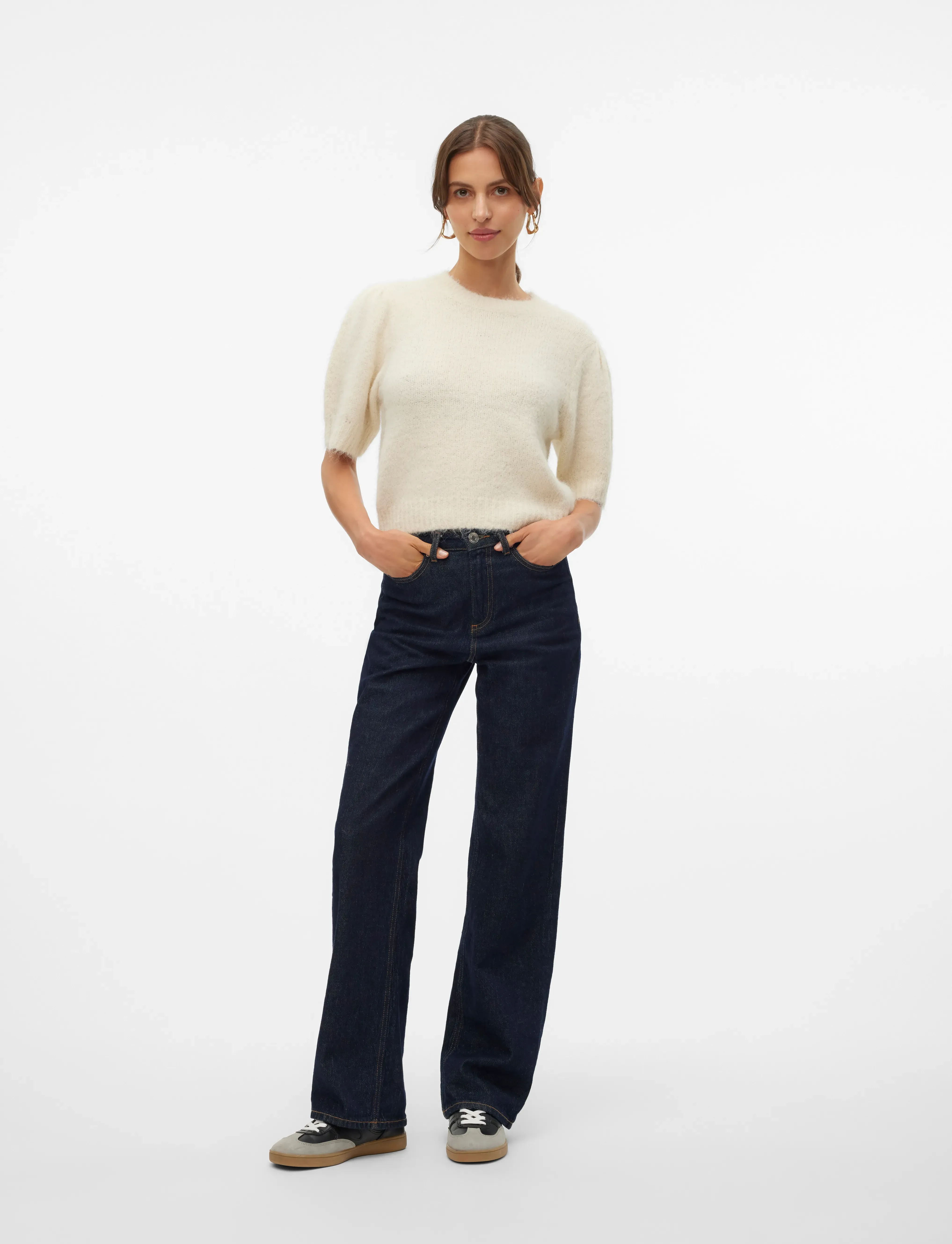 Vero Moda - VMNOVAH SS O-NECK PUFF PULLOVER GA NOOS - pullover - birch - 4