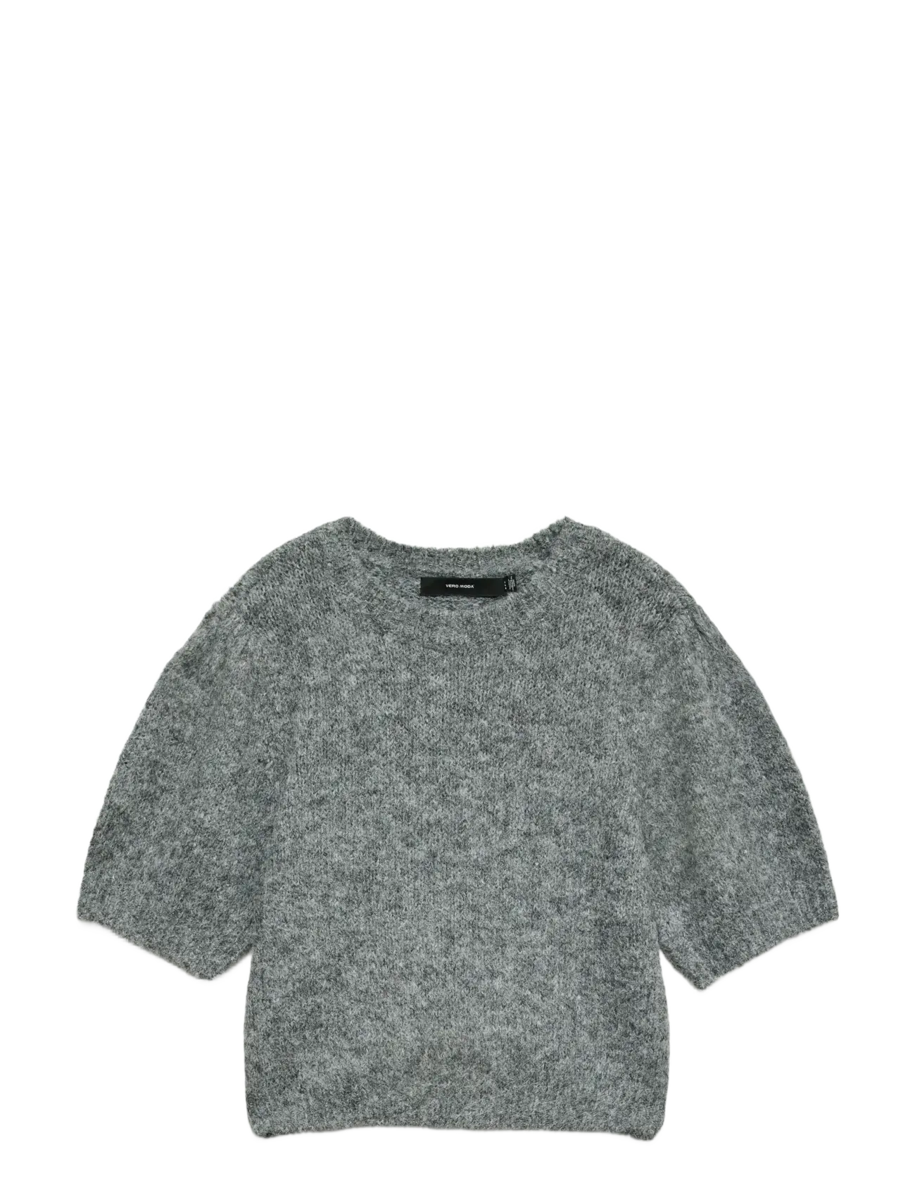 Vero Moda - VMNOVAH SS O-NECK PUFF PULLOVER GA NOOS - pullover - medium grey melange - 1