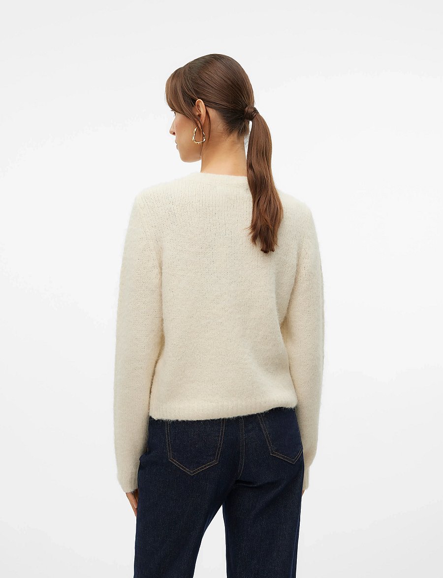 Vero Moda - VMNOVAH LS O-NECK PULLOVER GA NOOS - pulls - birch - 2