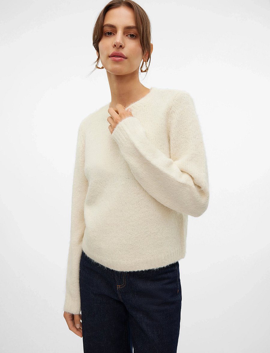 Vero Moda - VMNOVAH LS O-NECK PULLOVER GA NOOS - pulls - birch - 3