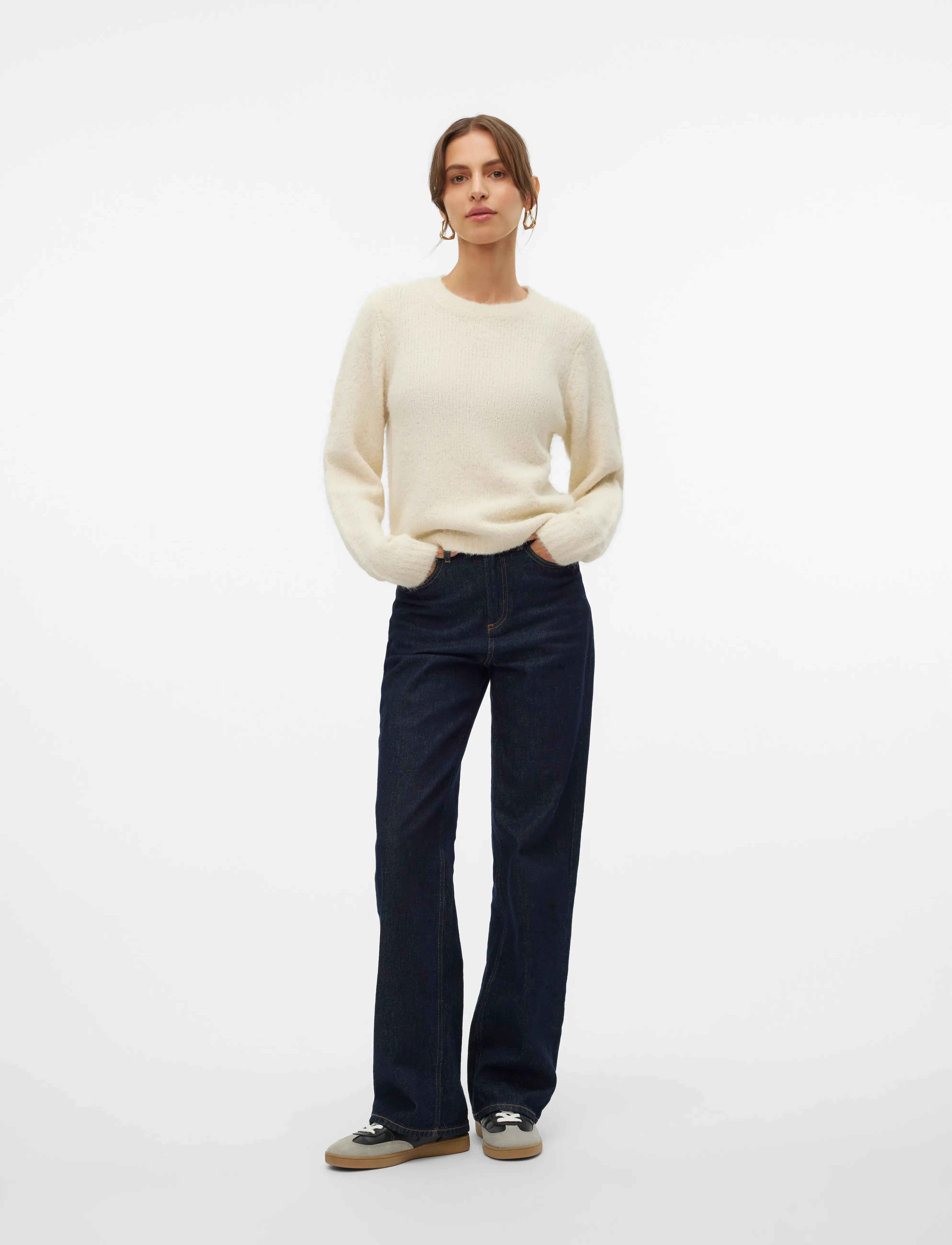 Vero Moda - VMNOVAH LS O-NECK PULLOVER GA NOOS - jumpers - birch - 5