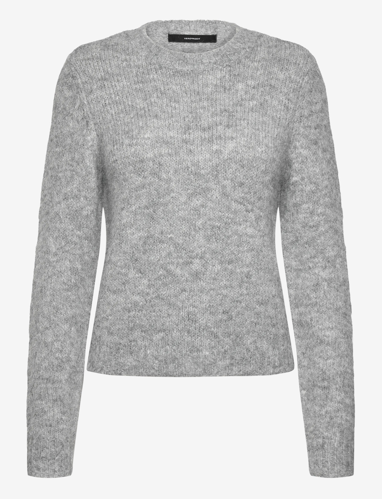 Vero Moda - VMNOVAH LS O-NECK PULLOVER GA NOOS - stickade tröjor - medium grey melange - 1