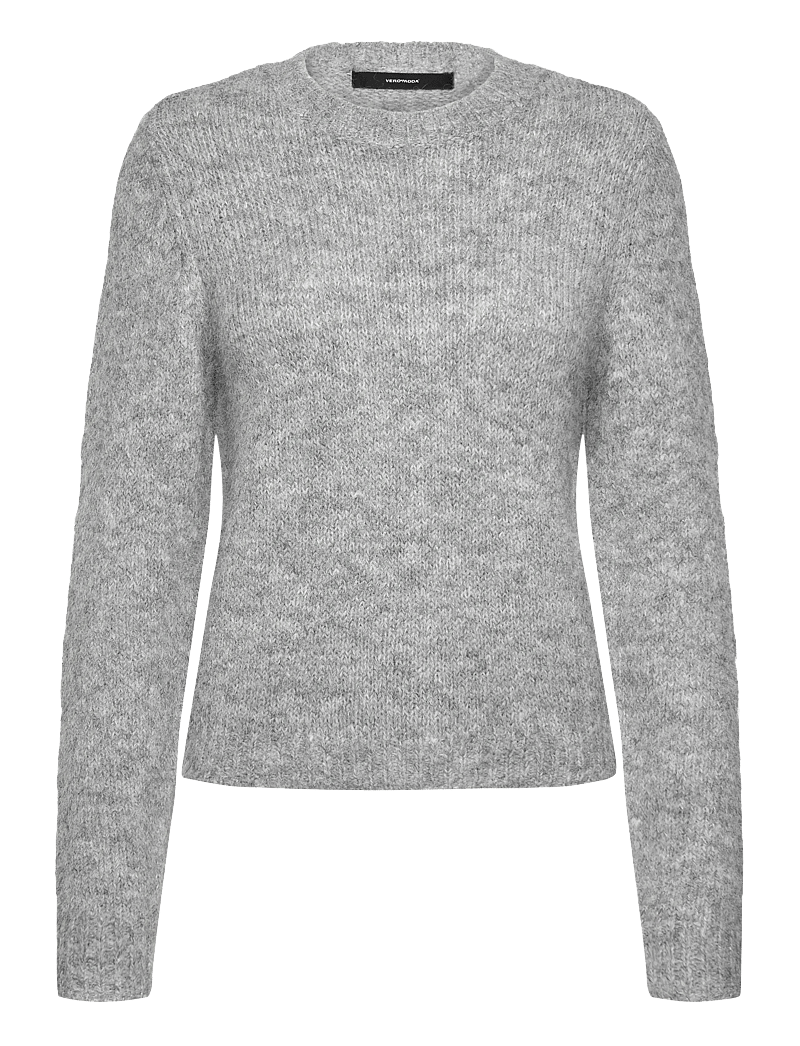 Vero Moda - VMNOVAH LS O-NECK PULLOVER GA NOOS - stickade tröjor - medium grey melange - 1
