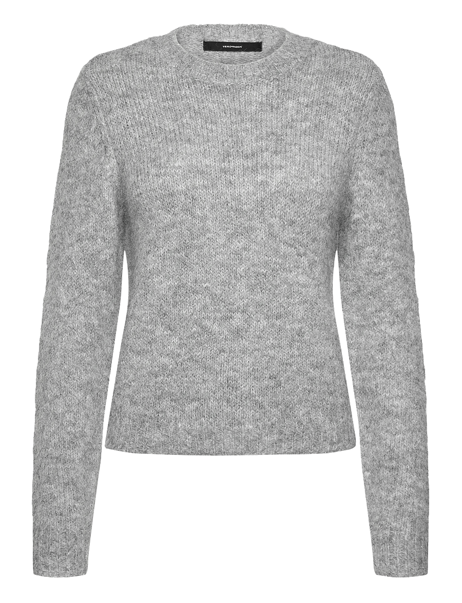 Vero Moda - VMNOVAH LS O-NECK PULLOVER GA NOOS - pullover - medium grey melange - 1