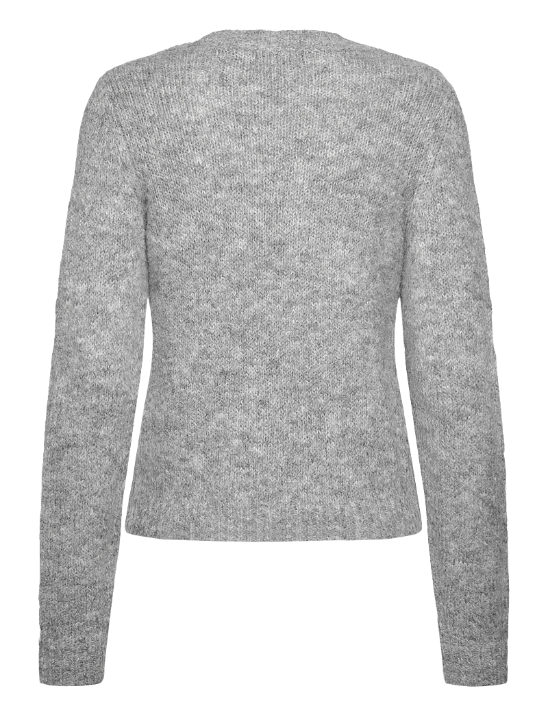 Vero Moda - VMNOVAH LS O-NECK PULLOVER GA NOOS - stickade tröjor - medium grey melange - 2