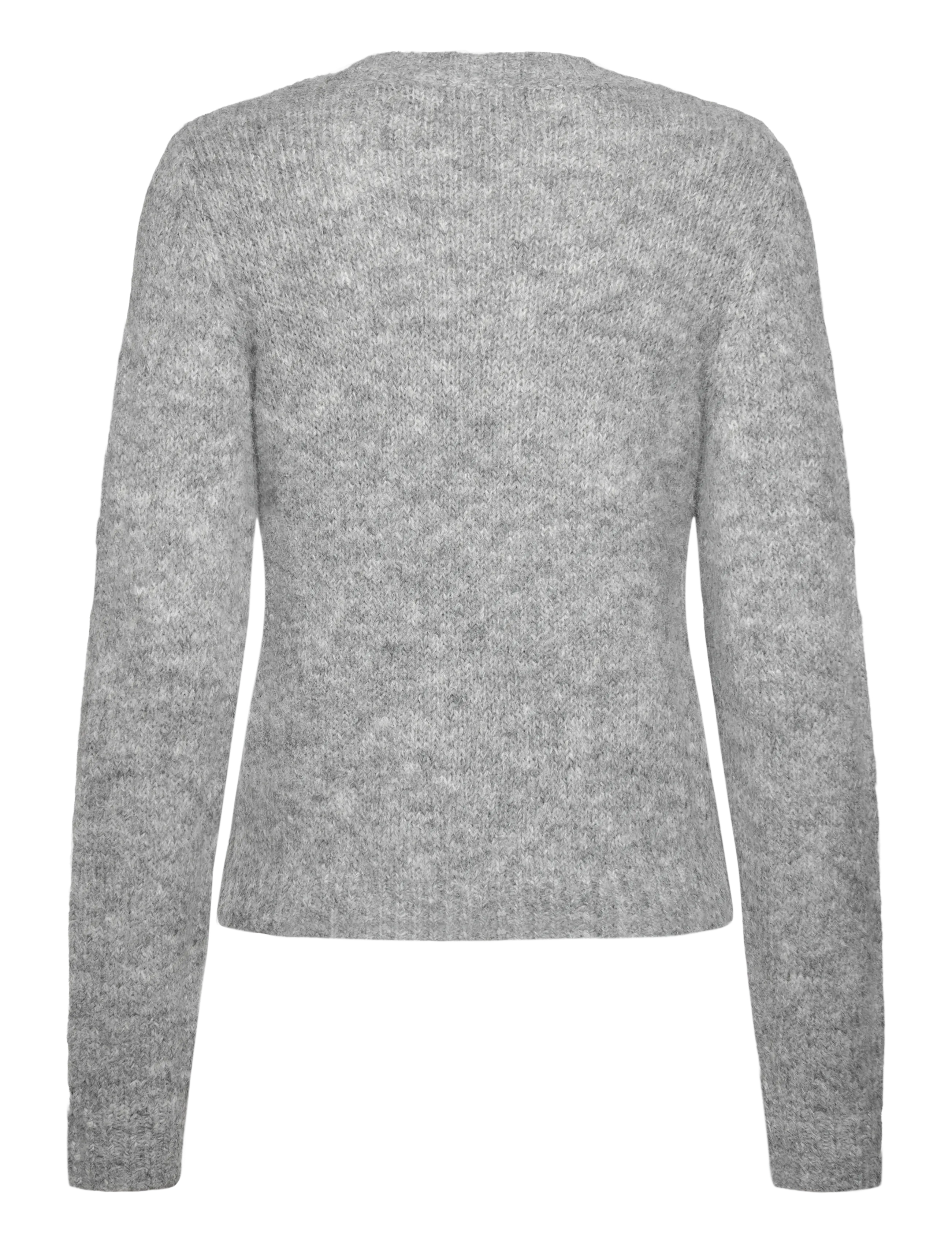Vero Moda - VMNOVAH LS O-NECK PULLOVER GA NOOS - pullover - medium grey melange - 2