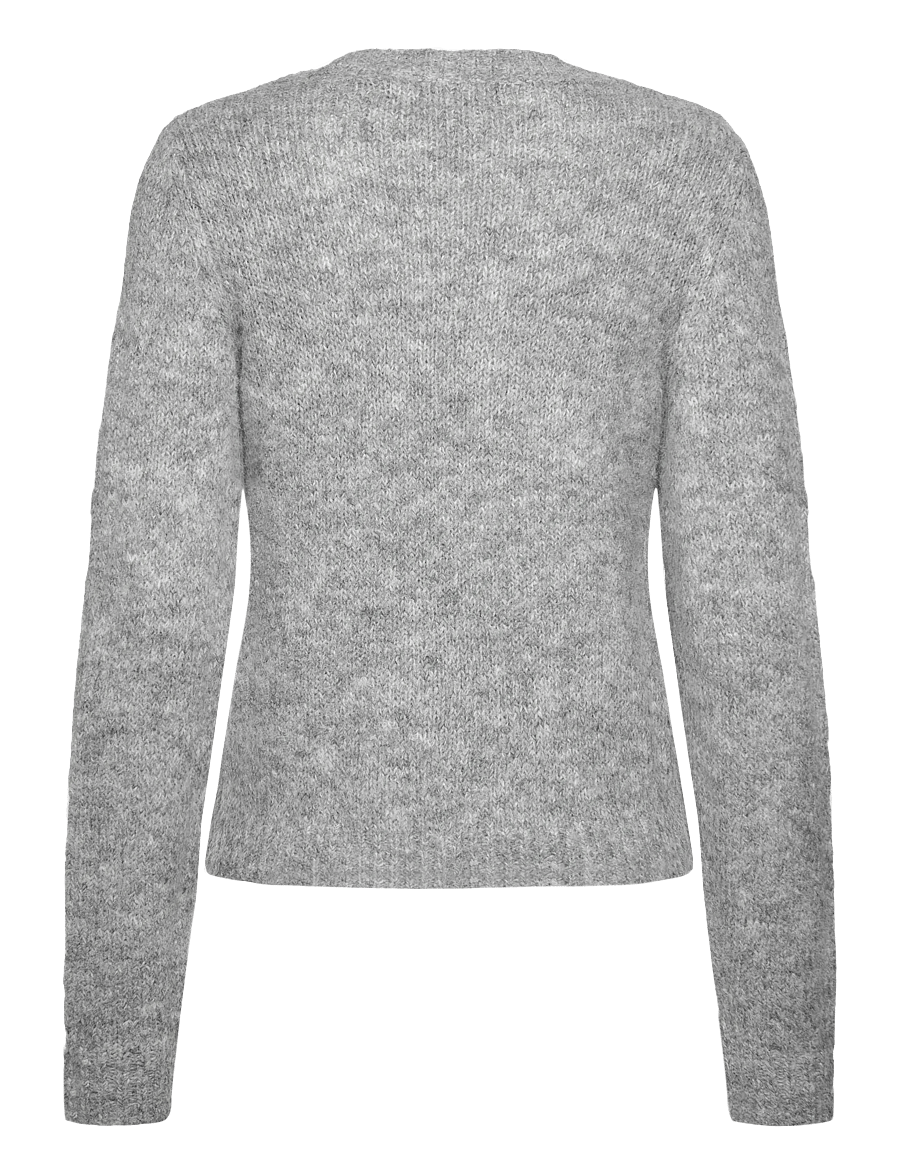 Vero Moda - VMNOVAH LS O-NECK PULLOVER GA NOOS - pullover - medium grey melange - 2