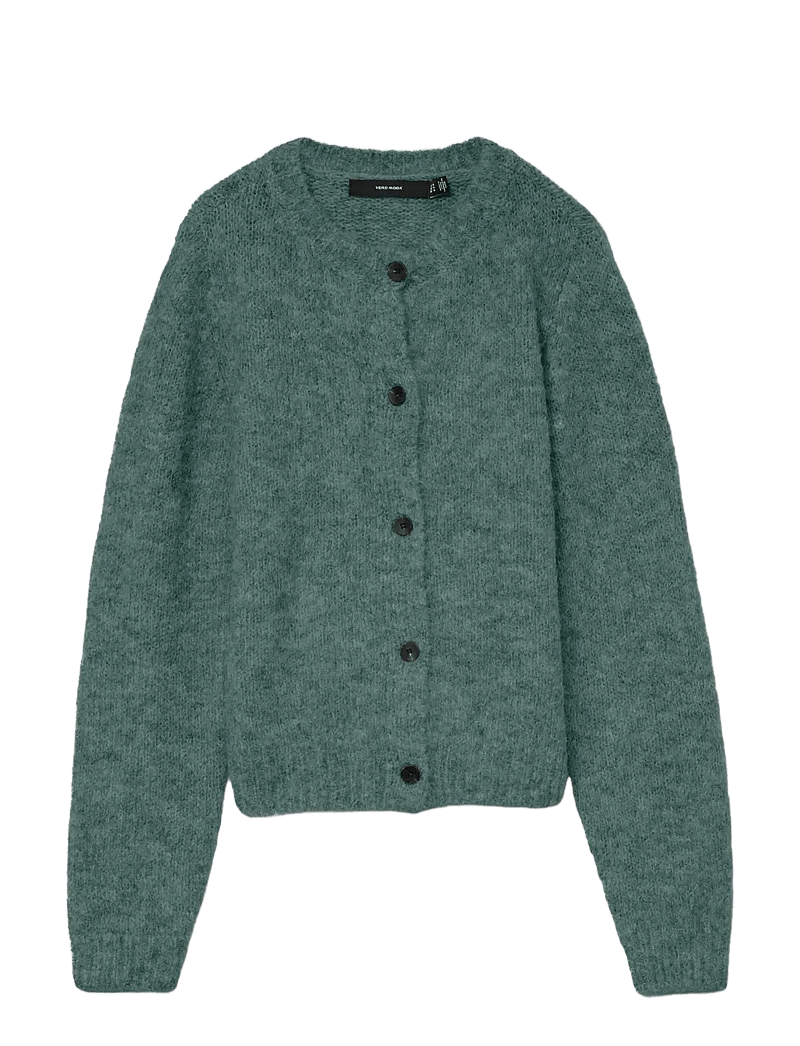 Vero Moda - VMNOVAH LS O-NECK BUTTON CARDI GA NOOS - cardigans - balsam green - 1