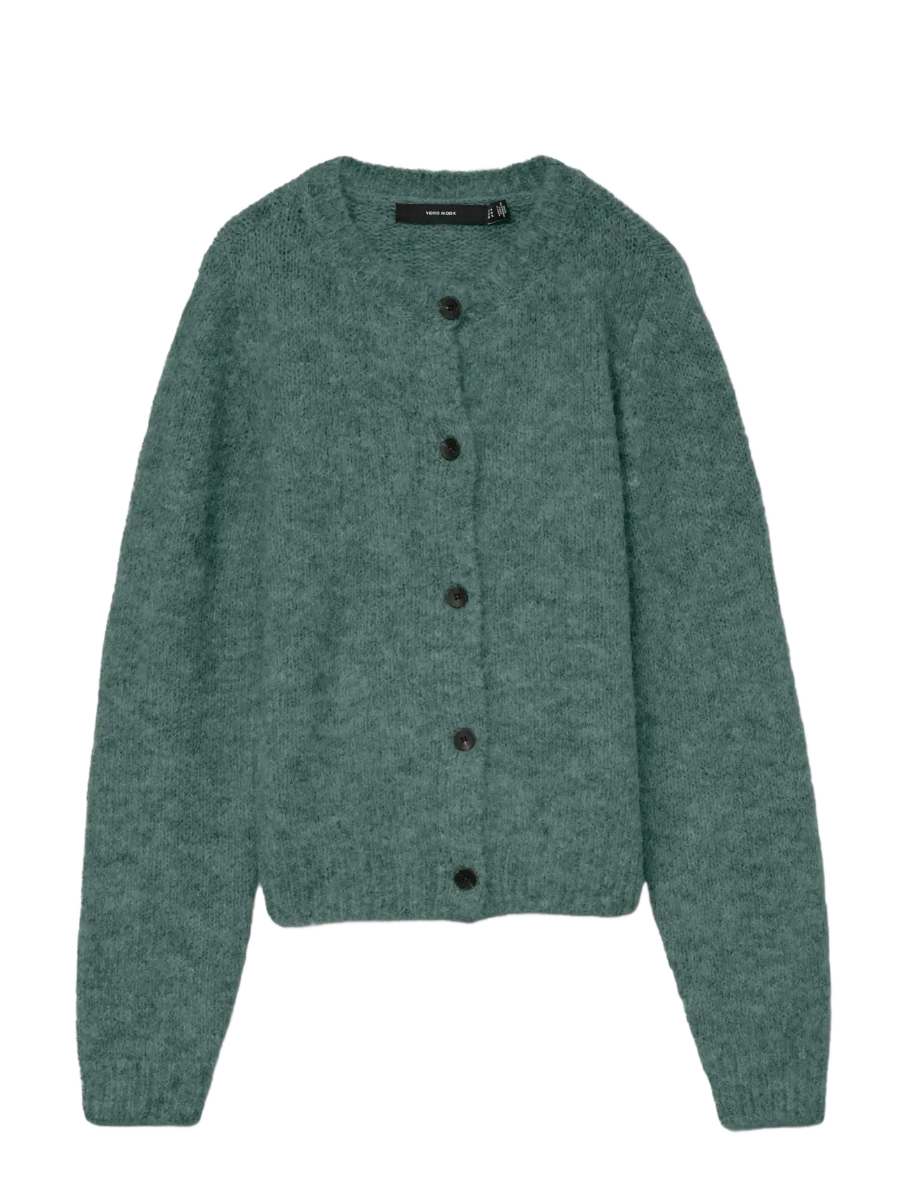 Vero Moda - VMNOVAH LS O-NECK BUTTON CARDI GA NOOS - cardigans - balsam green - 1