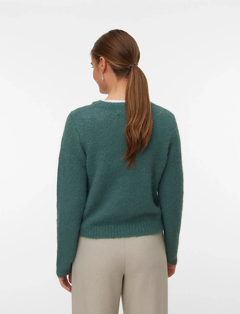 Vero Moda - VMNOVAH LS O-NECK BUTTON CARDI GA NOOS - cardigans - balsam green - 2