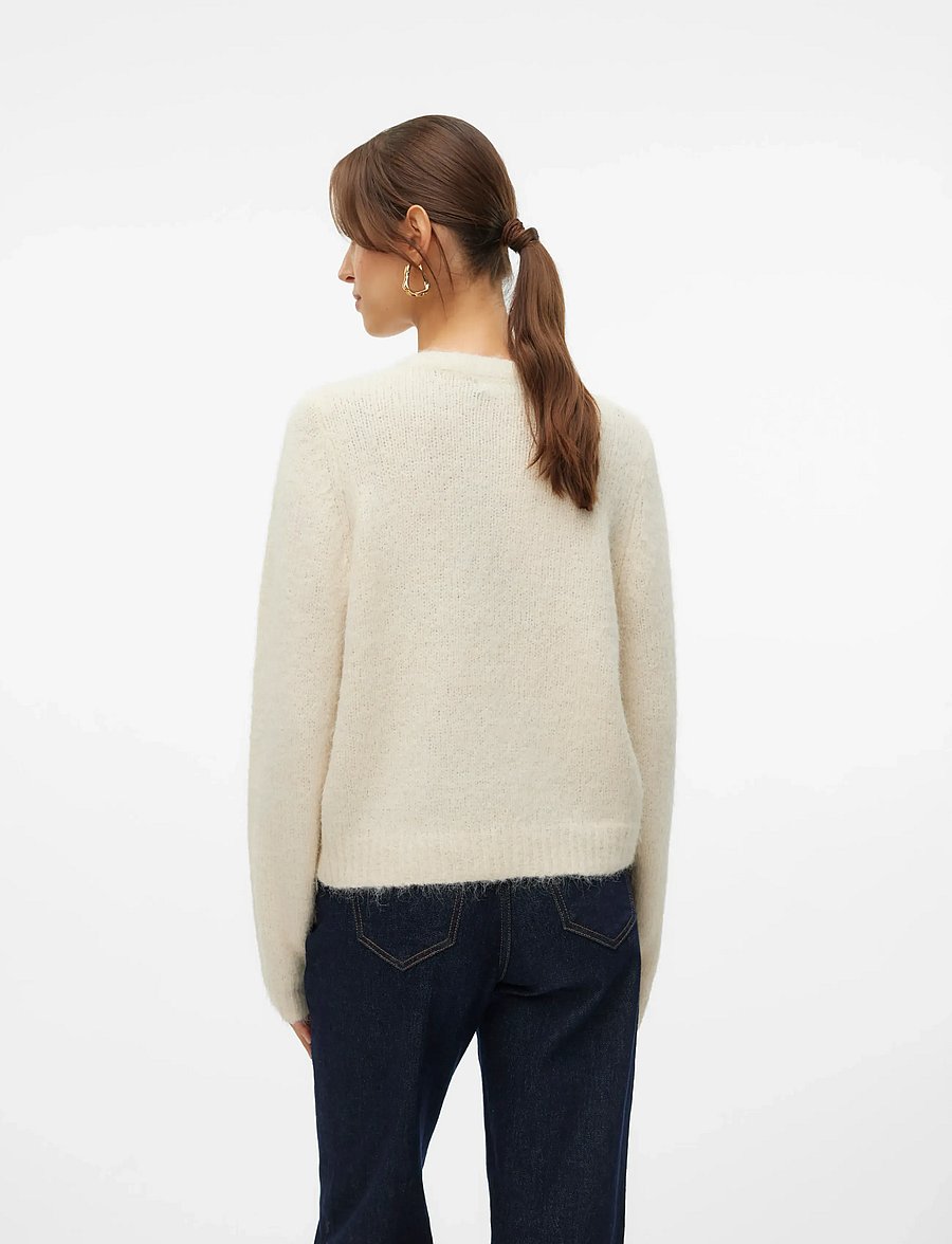 Vero Moda - VMNOVAH LS O-NECK BUTTON CARDI GA NOOS - cardigans - birch - 2