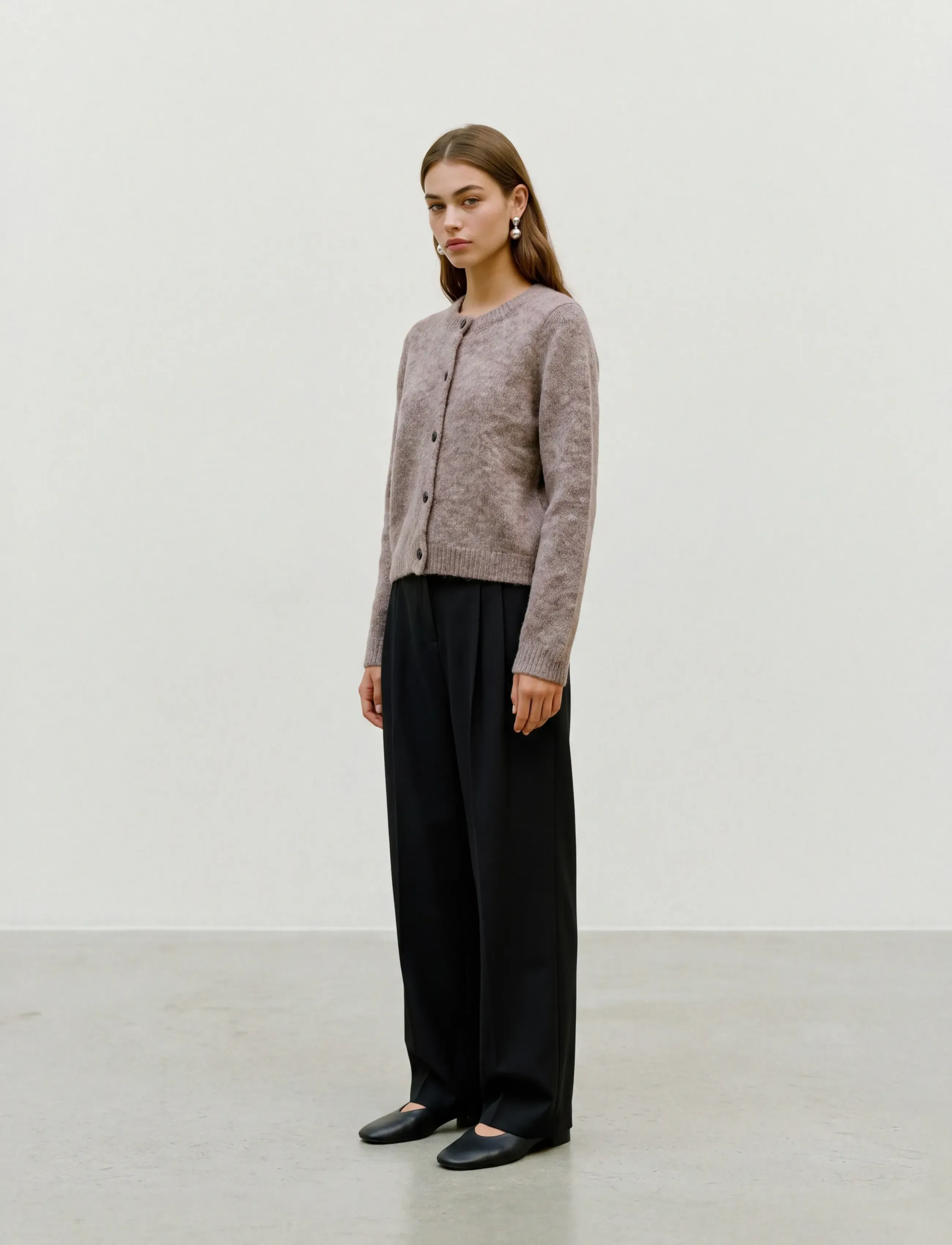 Vero Moda - VMNOVAH LS O-NECK BUTTON CARDI GA NOOS - efterårstøj - brown lentil - 0