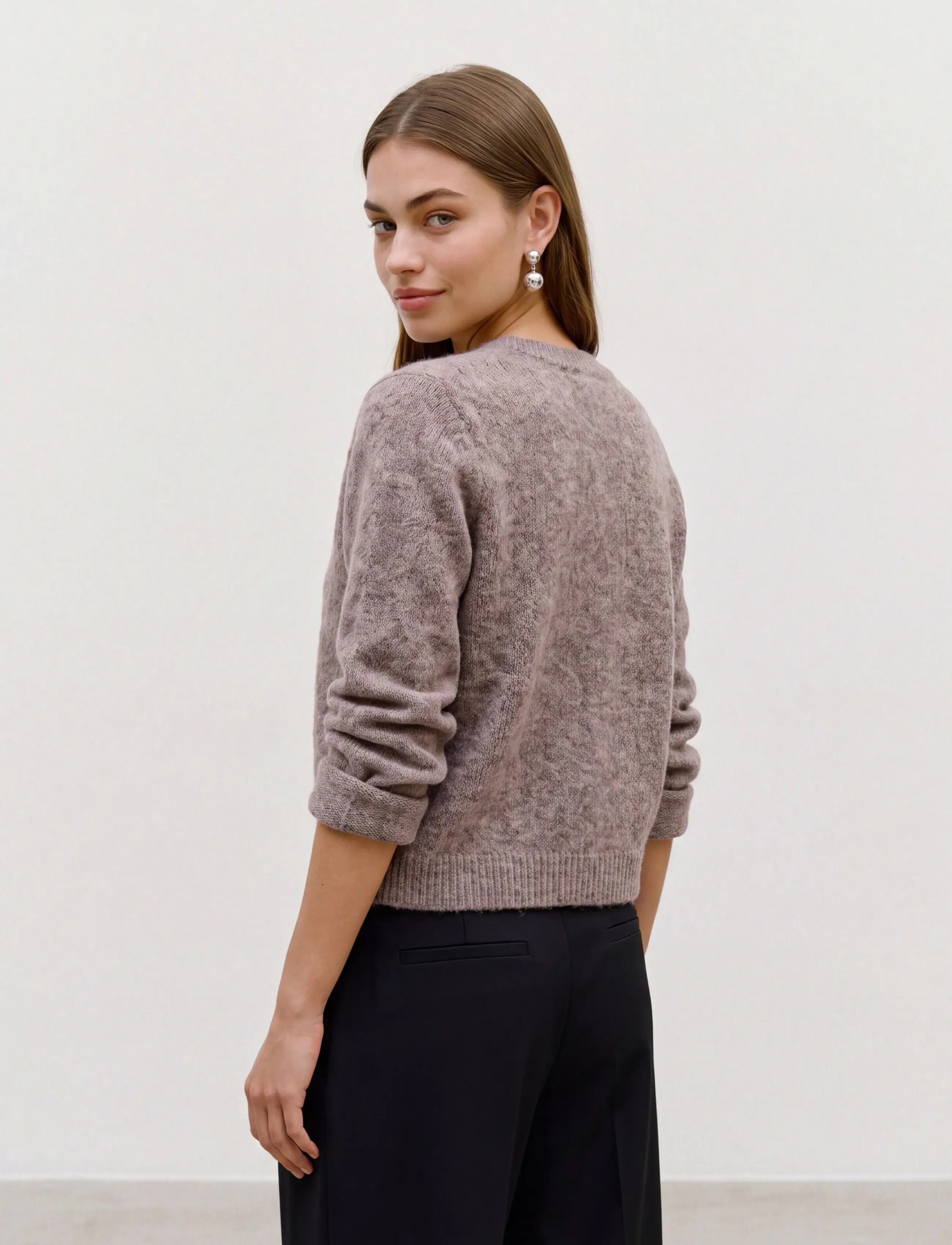 Vero Moda - VMNOVAH LS O-NECK BUTTON CARDI GA NOOS - efterårstøj - brown lentil - 2