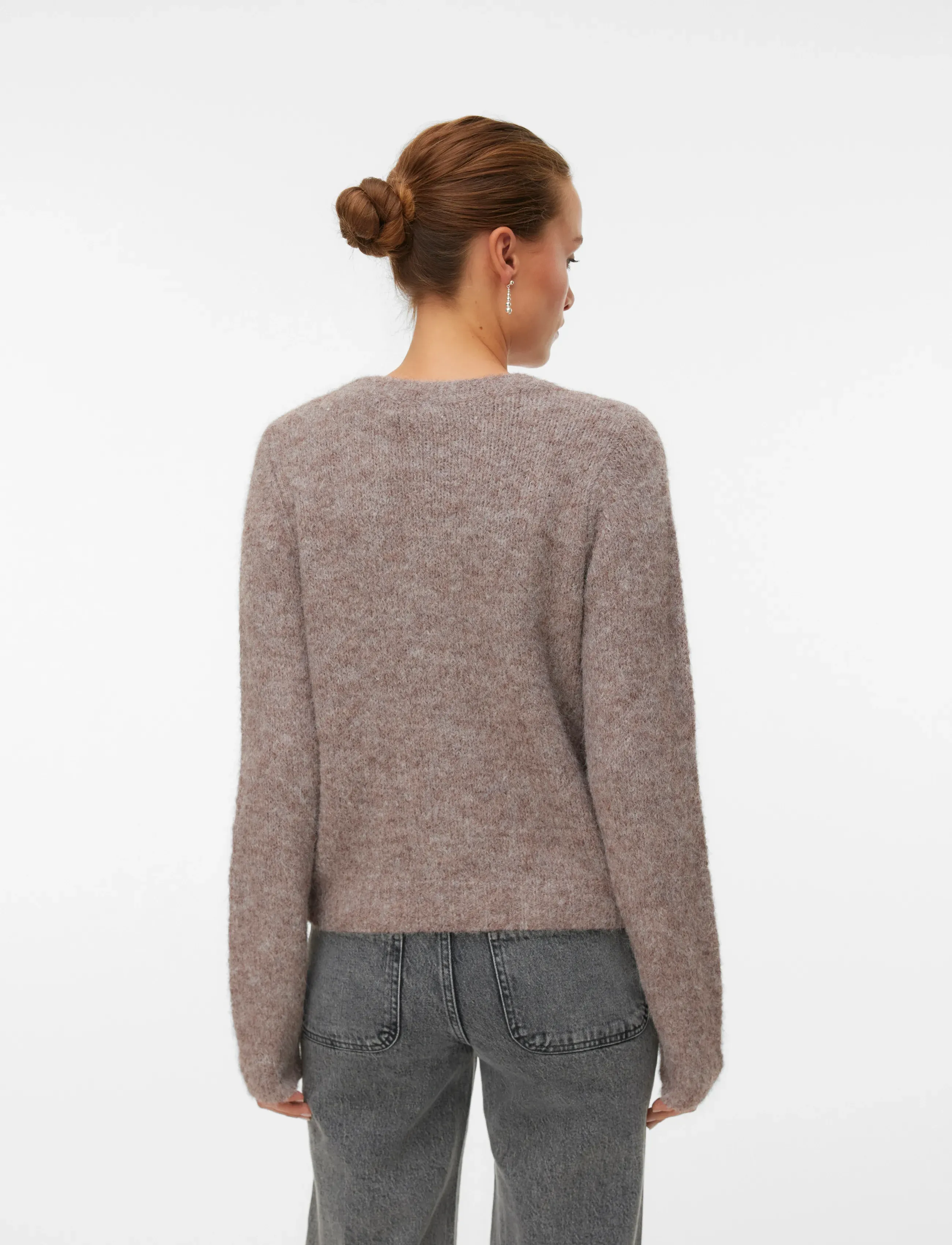 Vero Moda - VMNOVAH LS O-NECK BUTTON CARDI GA NOOS - kardiganai - brown lentil - 2