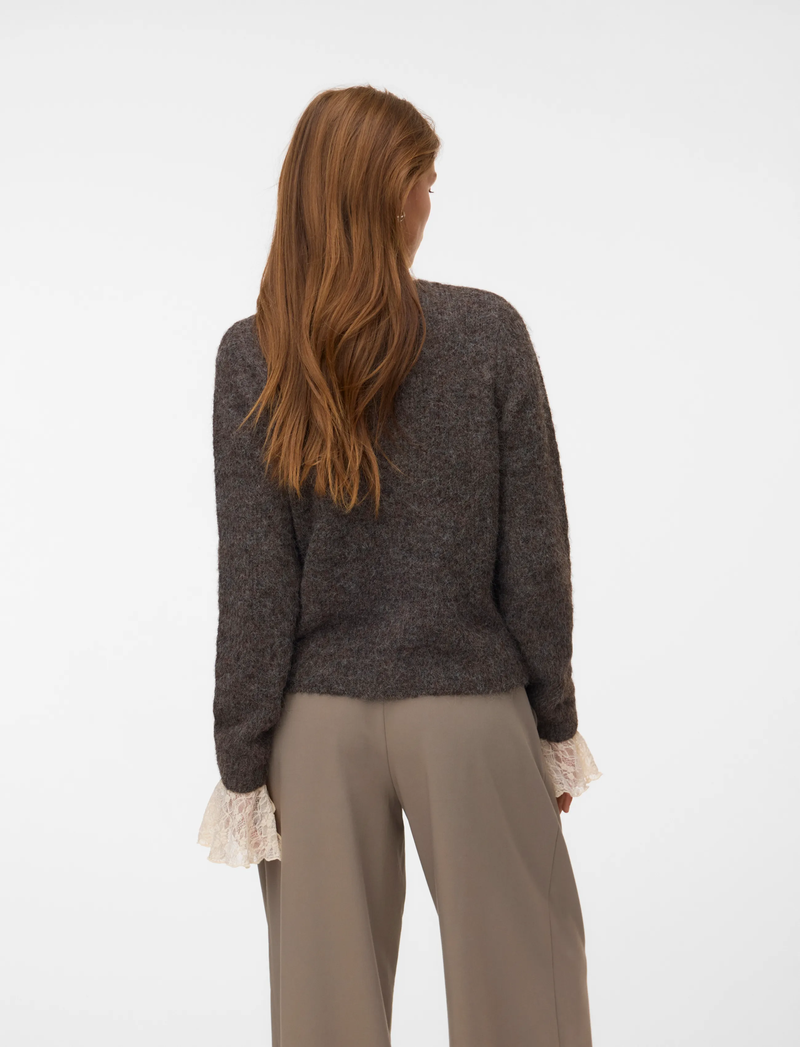 Vero Moda - VMNOVAH LS O-NECK BUTTON CARDI GA NOOS - strickjacken - chocolate torte - 2