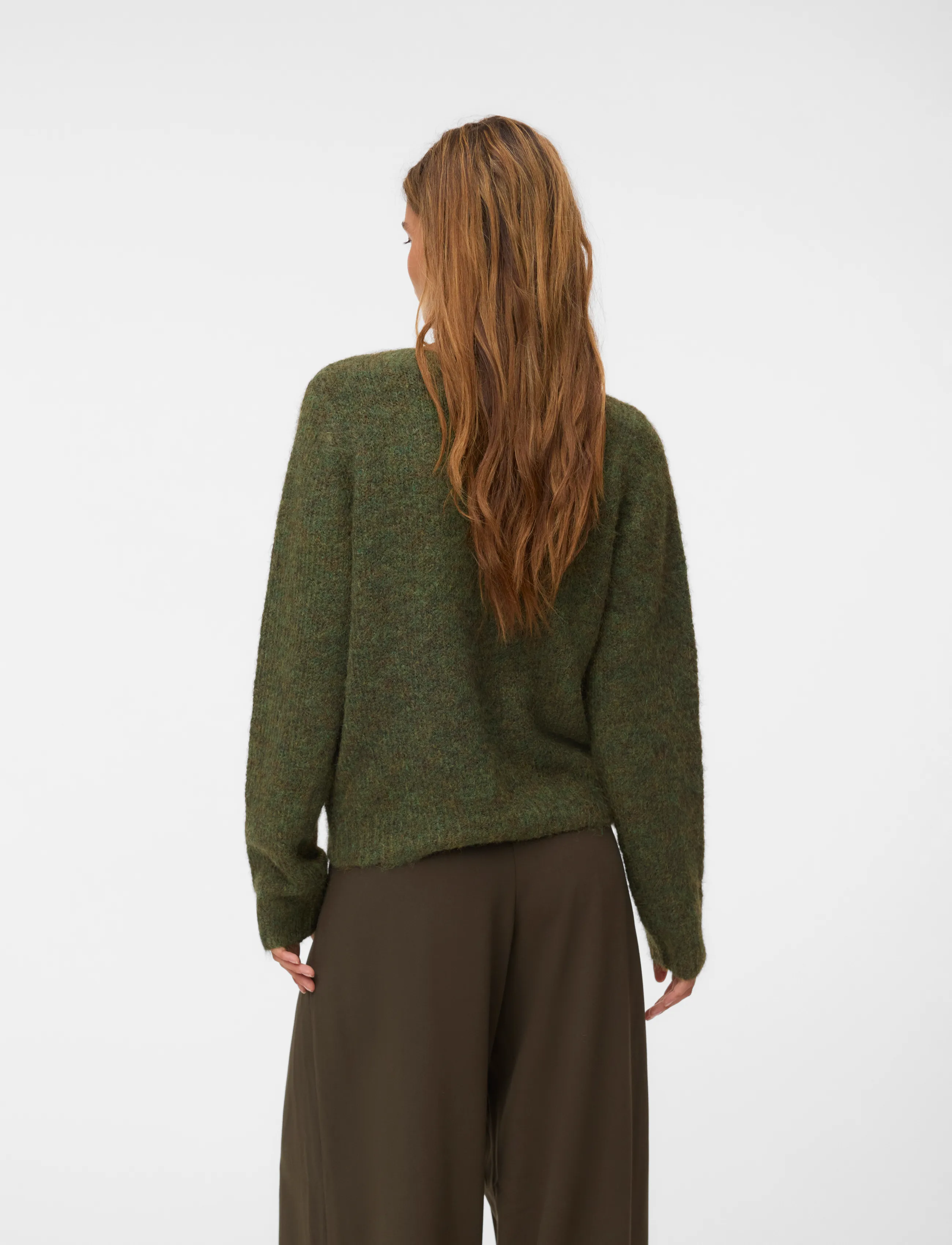 Vero Moda - VMNOVAH LS O-NECK BUTTON CARDI GA NOOS - cardigans - sphagnum - 2