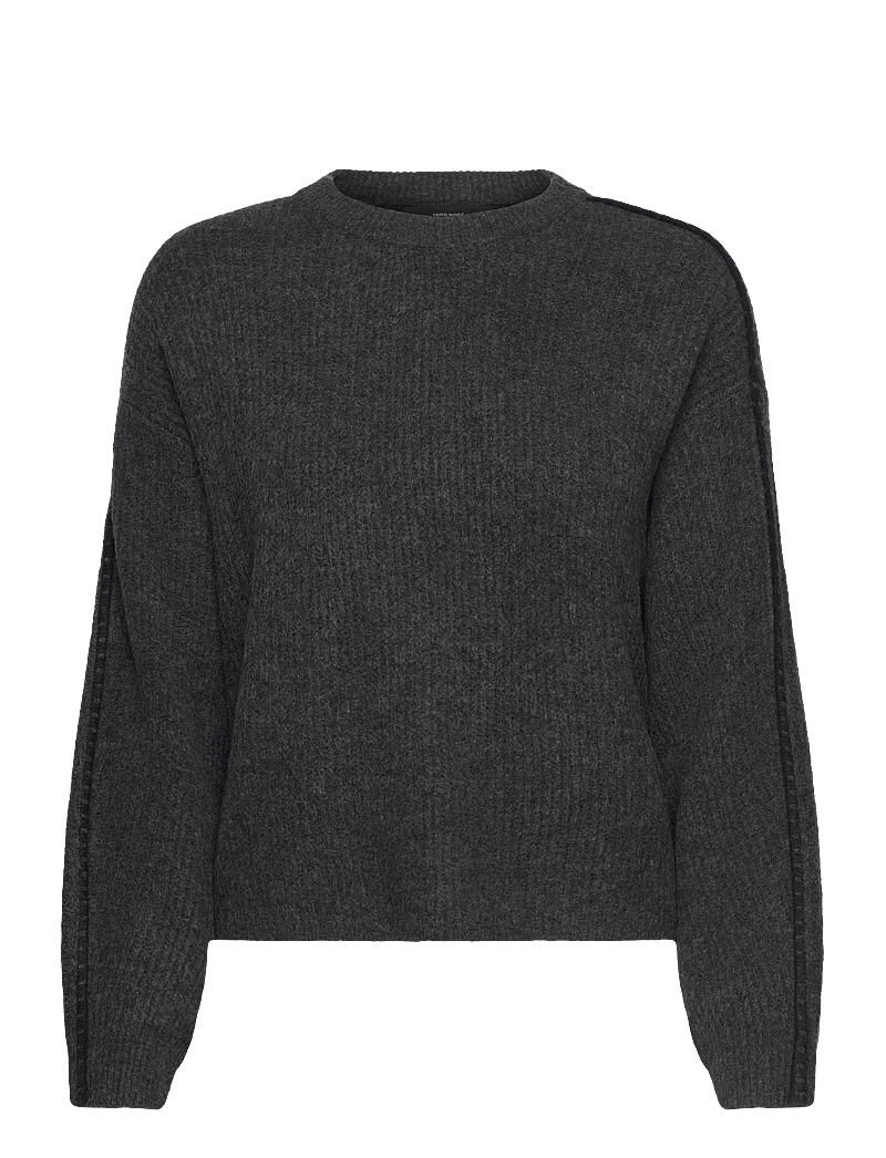 Vero Moda - VMZORA LS O-NECK PULLOVER GA - neulepuserot - asphalt - 1