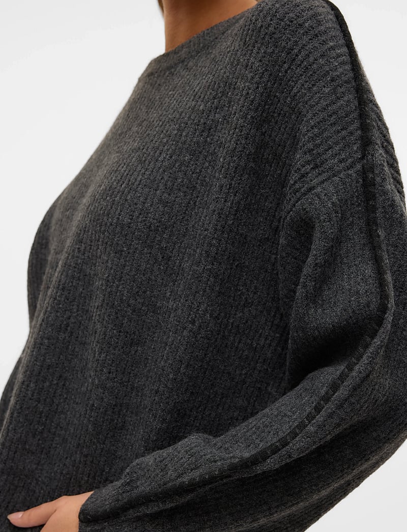 Vero Moda - VMZORA LS O-NECK PULLOVER GA - neulepuserot - asphalt - 4