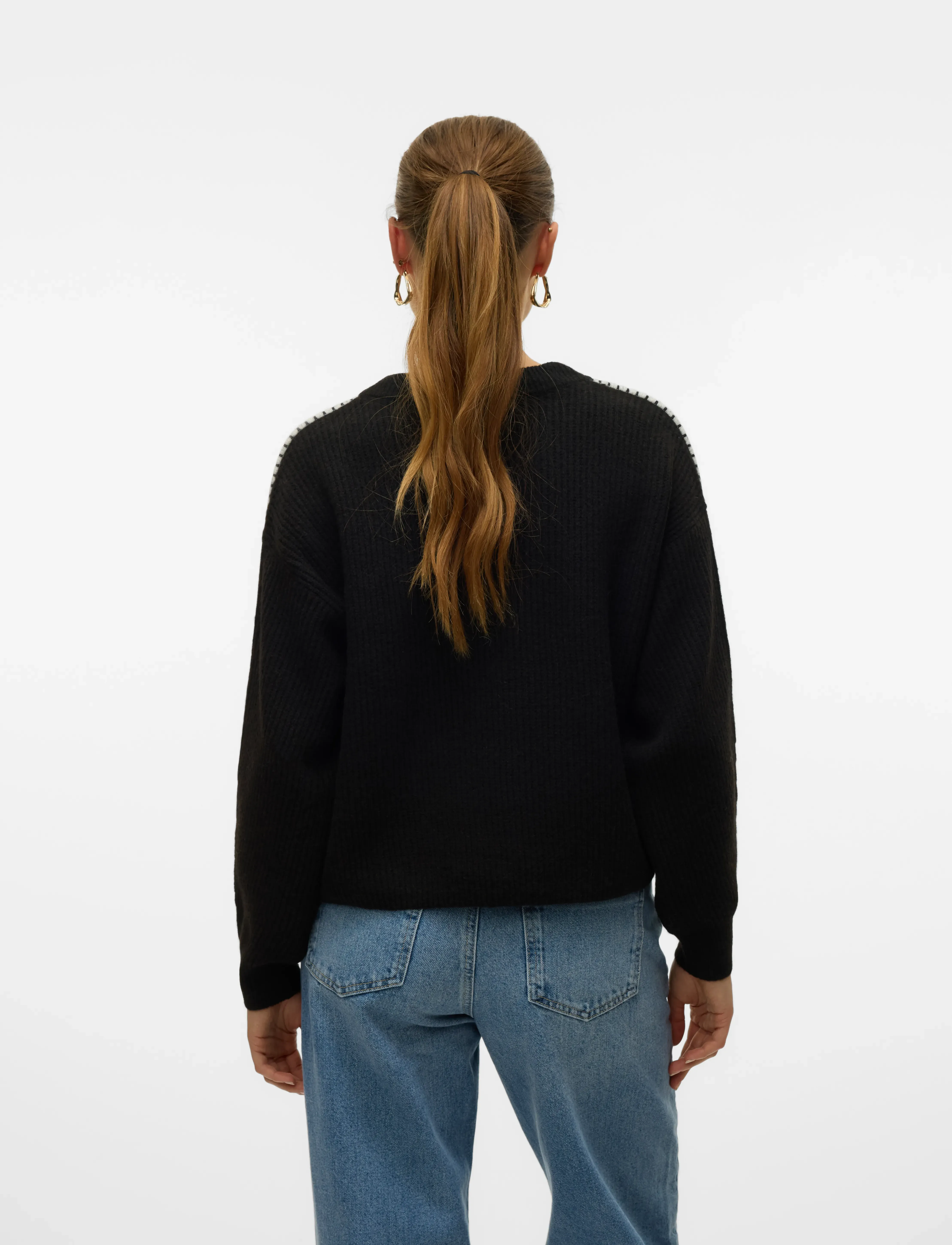 Vero Moda - VMZORA LS O-NECK PULLOVER GA - laveste priser - chocolate torte - 3