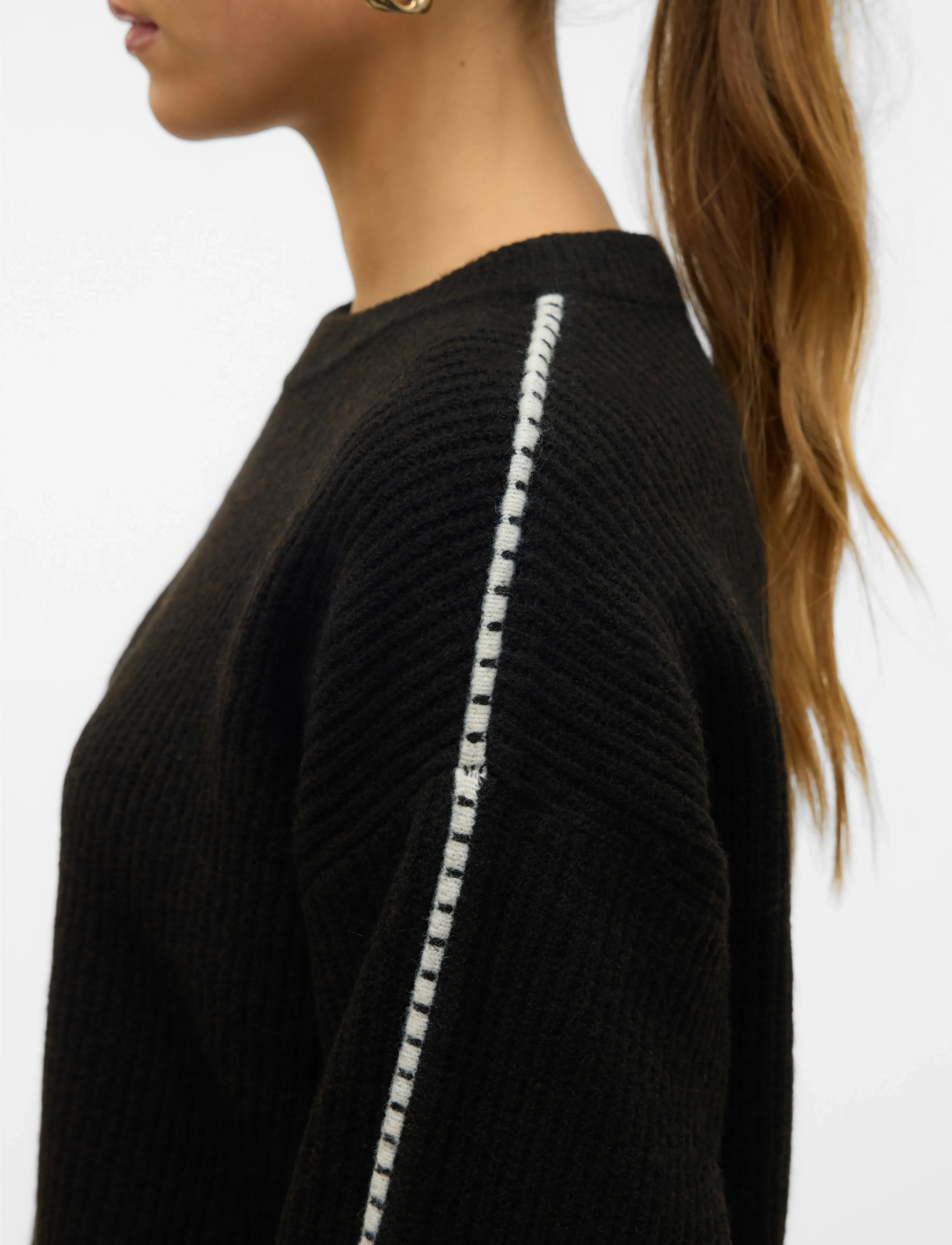 Vero Moda - VMZORA LS O-NECK PULLOVER GA - laveste priser - chocolate torte - 5
