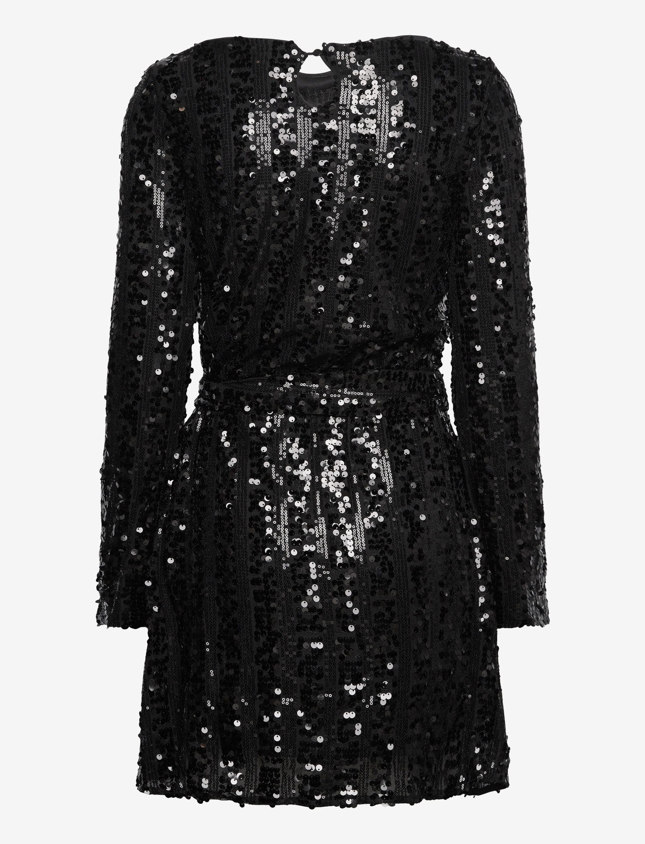 Vero Moda - VMEFA LS SHORT DRESS JRS - paljettklänningar - black - 2
