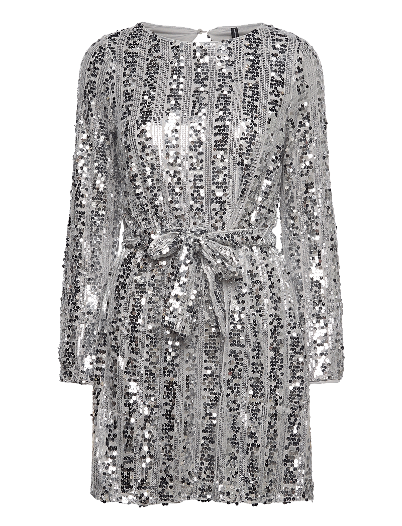 Vero Moda - VMEFA LS SHORT DRESS JRS - litterkleidid - silver - 1