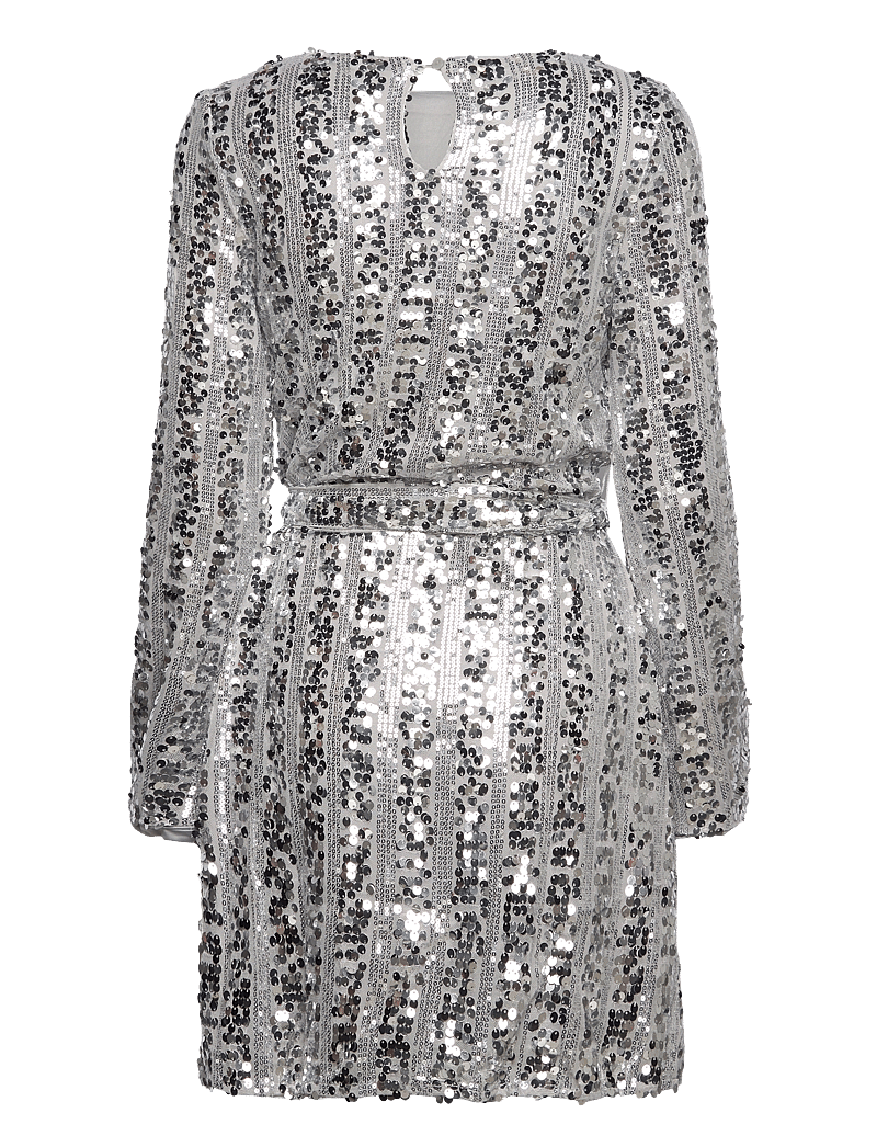 Vero Moda - VMEFA LS SHORT DRESS JRS - litterkleidid - silver - 2