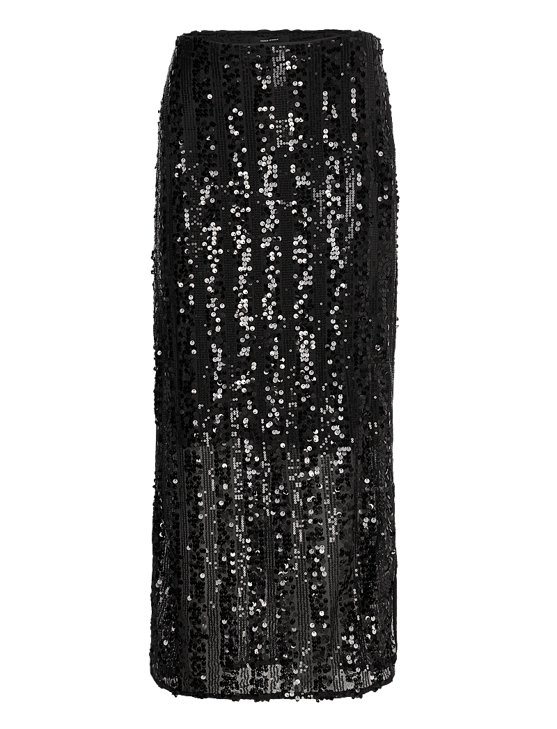 Vero Moda - VMEFA HW 7/8 SKIRT JRS - pailletten-röcke - black - 1
