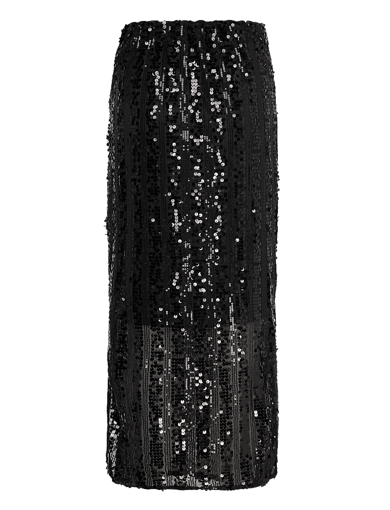 Vero Moda - VMEFA HW 7/8 SKIRT JRS - pailletten-röcke - black - 2