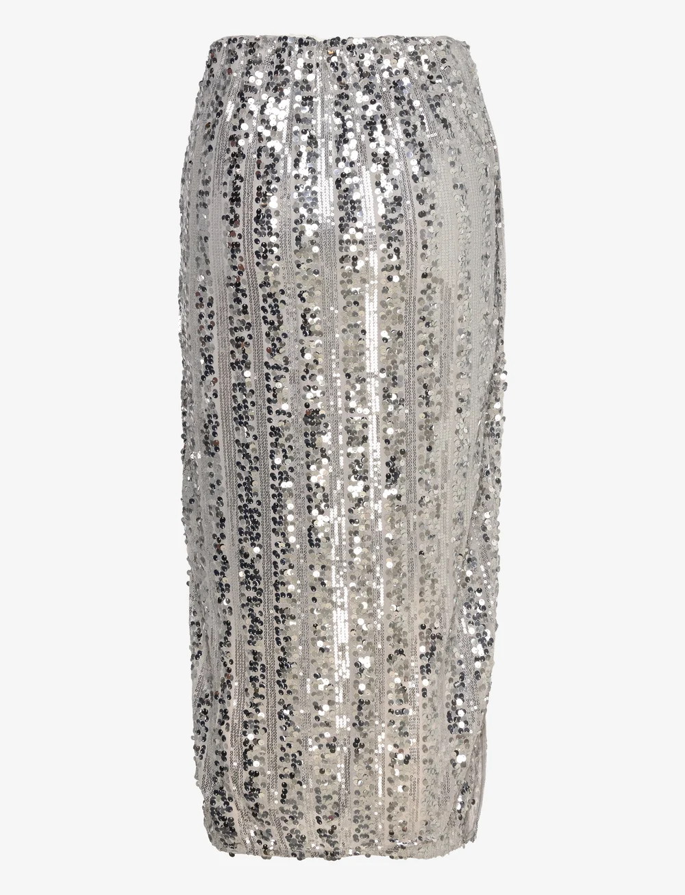 Vero Moda - VMEFA HW 7/8 SKIRT JRS - pailletten-röcke - silver - 2