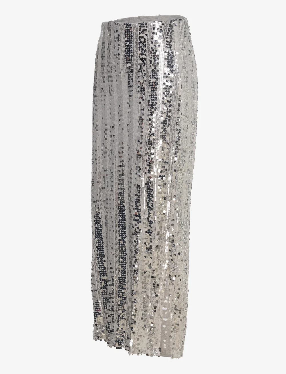Vero Moda - VMEFA HW 7/8 SKIRT JRS - pailletten-röcke - silver - 3