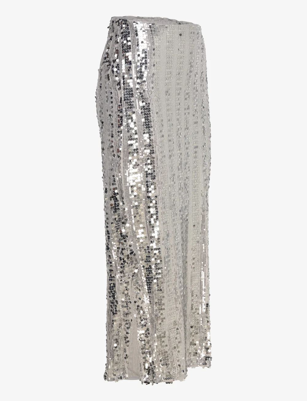 Vero Moda - VMEFA HW 7/8 SKIRT JRS - pailletten-röcke - silver - 4