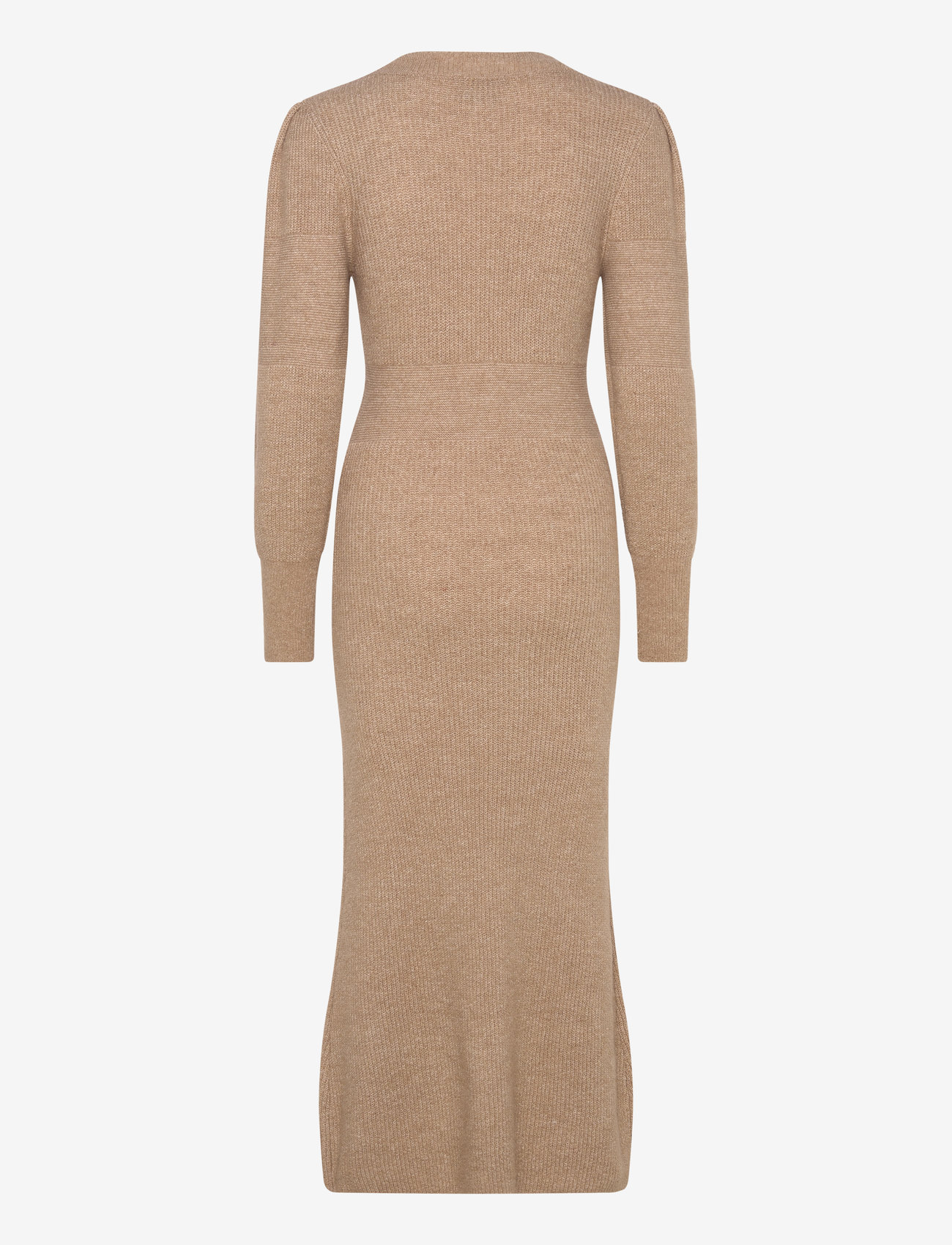 Vero Moda - VMANGALINA LS V-NECK 7/8 KNIT DRESS VMA - stickade klänningar - silver mink - 2