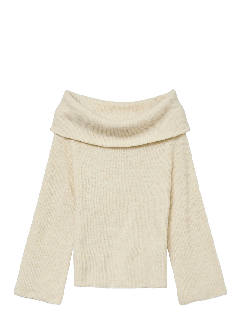 Vero Moda - VMERA LS OFF SHOULDER PULLOVER GA NOOS - stickade tröjor - birch - 1