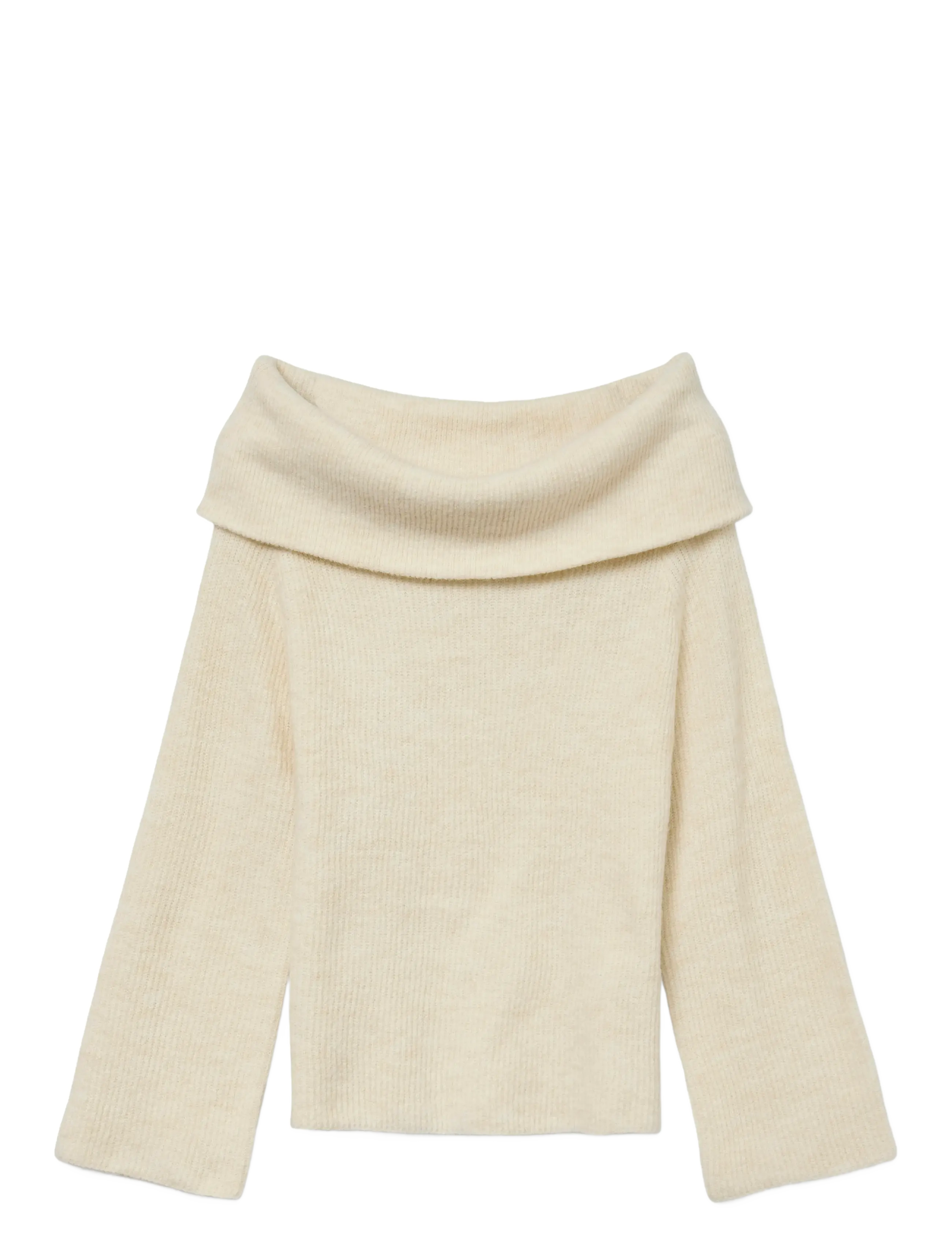 Vero Moda VMERA LS OFF SHOULDER PULLOVER GA NOOS - Neuleet - BIRCH / cream