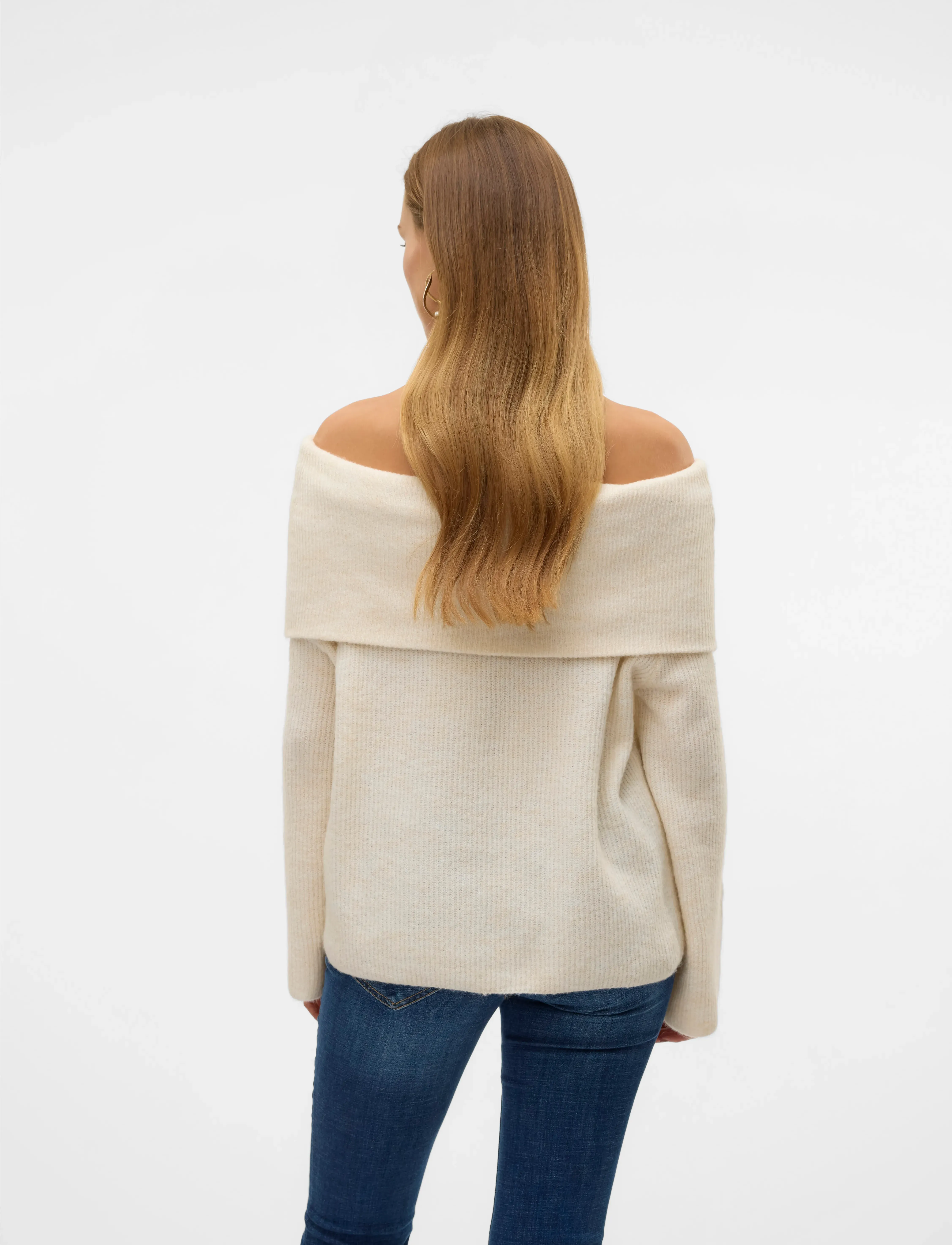 Vero Moda - VMERA LS OFF SHOULDER PULLOVER GA NOOS - madalaimad hinnad - birch - 2