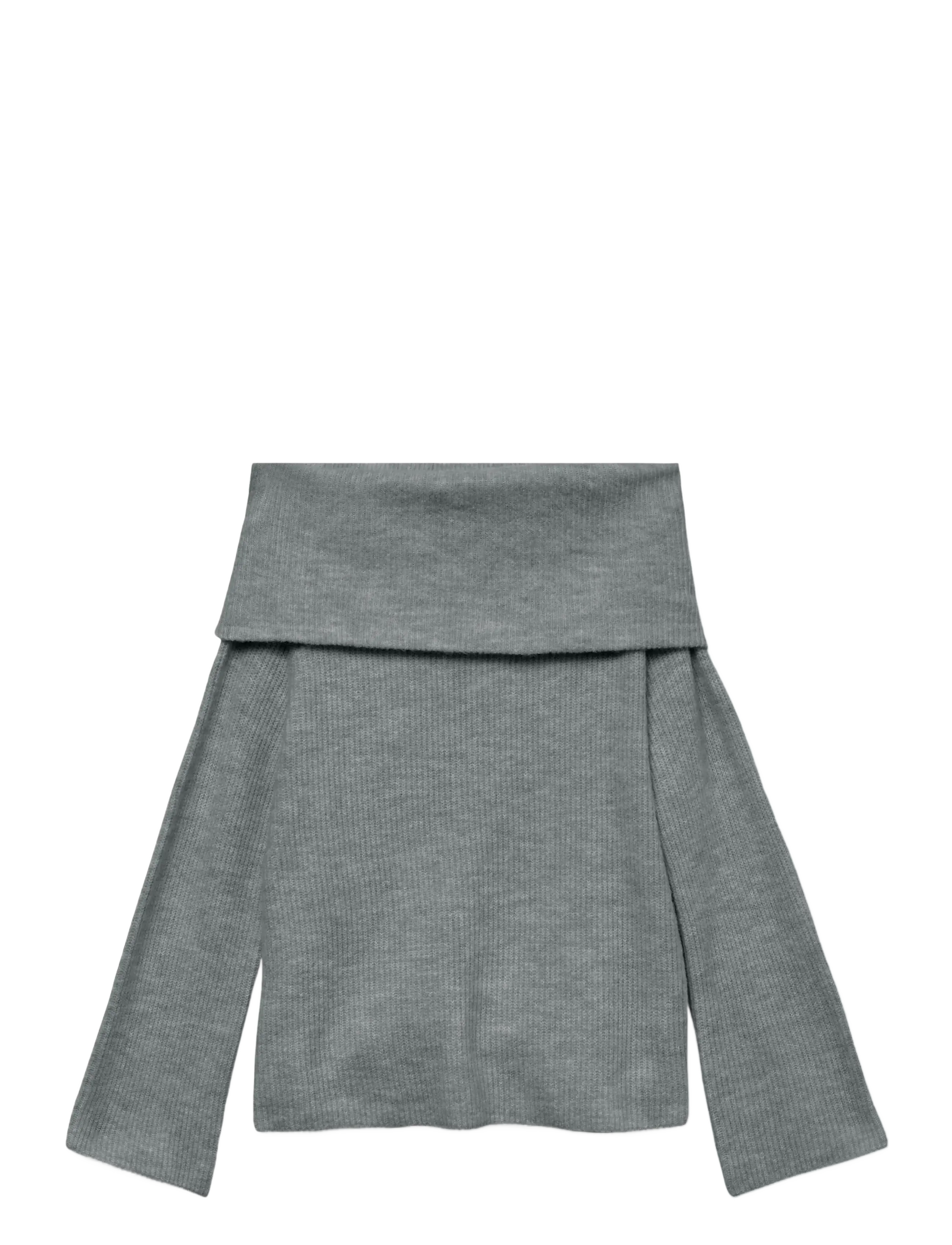 Vero Moda VMERA LS OFF SHOULDER PULLOVER GA NOOS - Neuleet - MEDIUM GREY MELANGE / grey